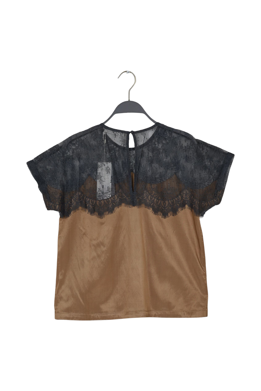 PreLoved Buggi - Sheer lace t-shirt I Dark shadow combo - XS/S 2 - Rabens Saloner - DK