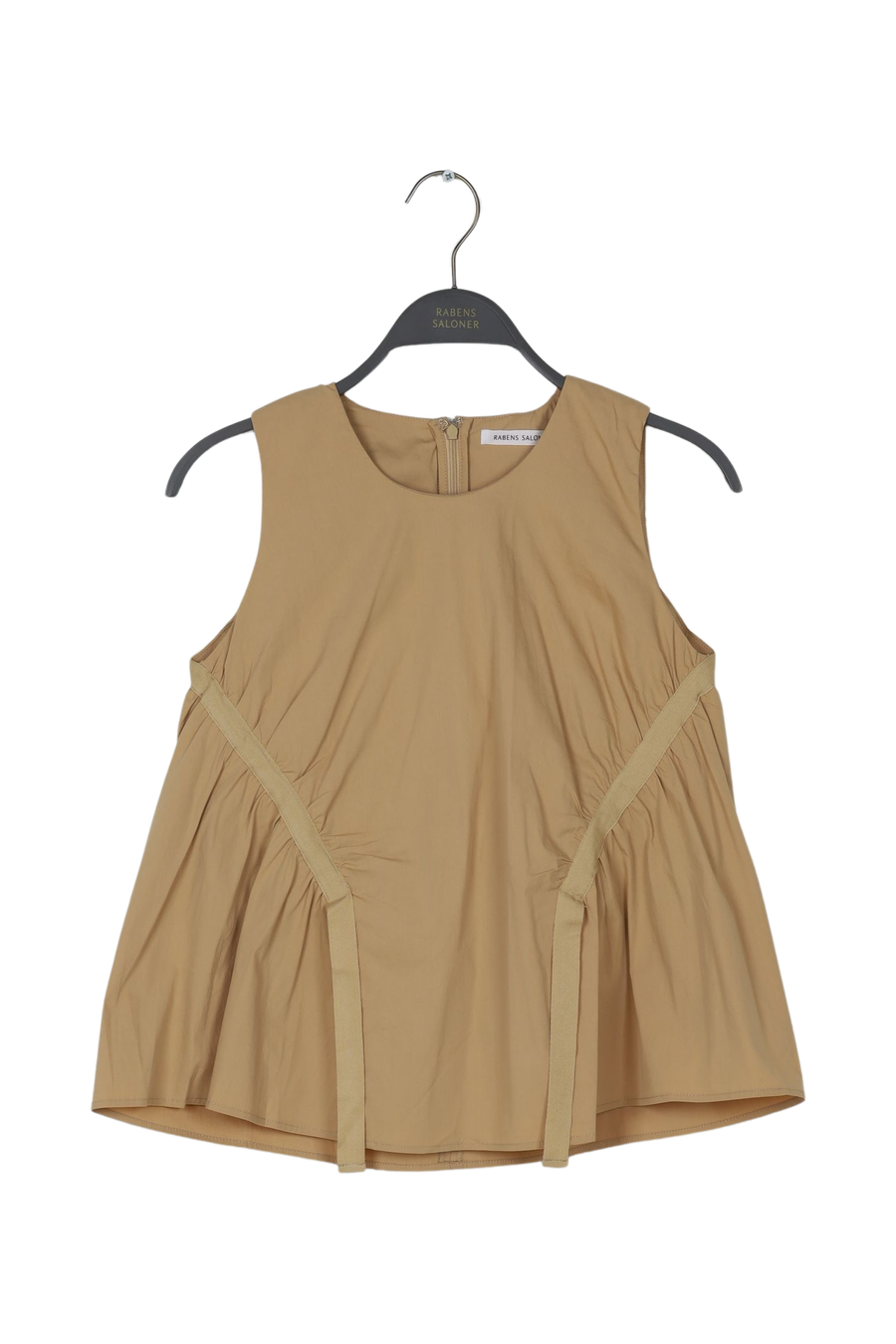 PreLoved Aio - Papery gathered top I Toffee - XS