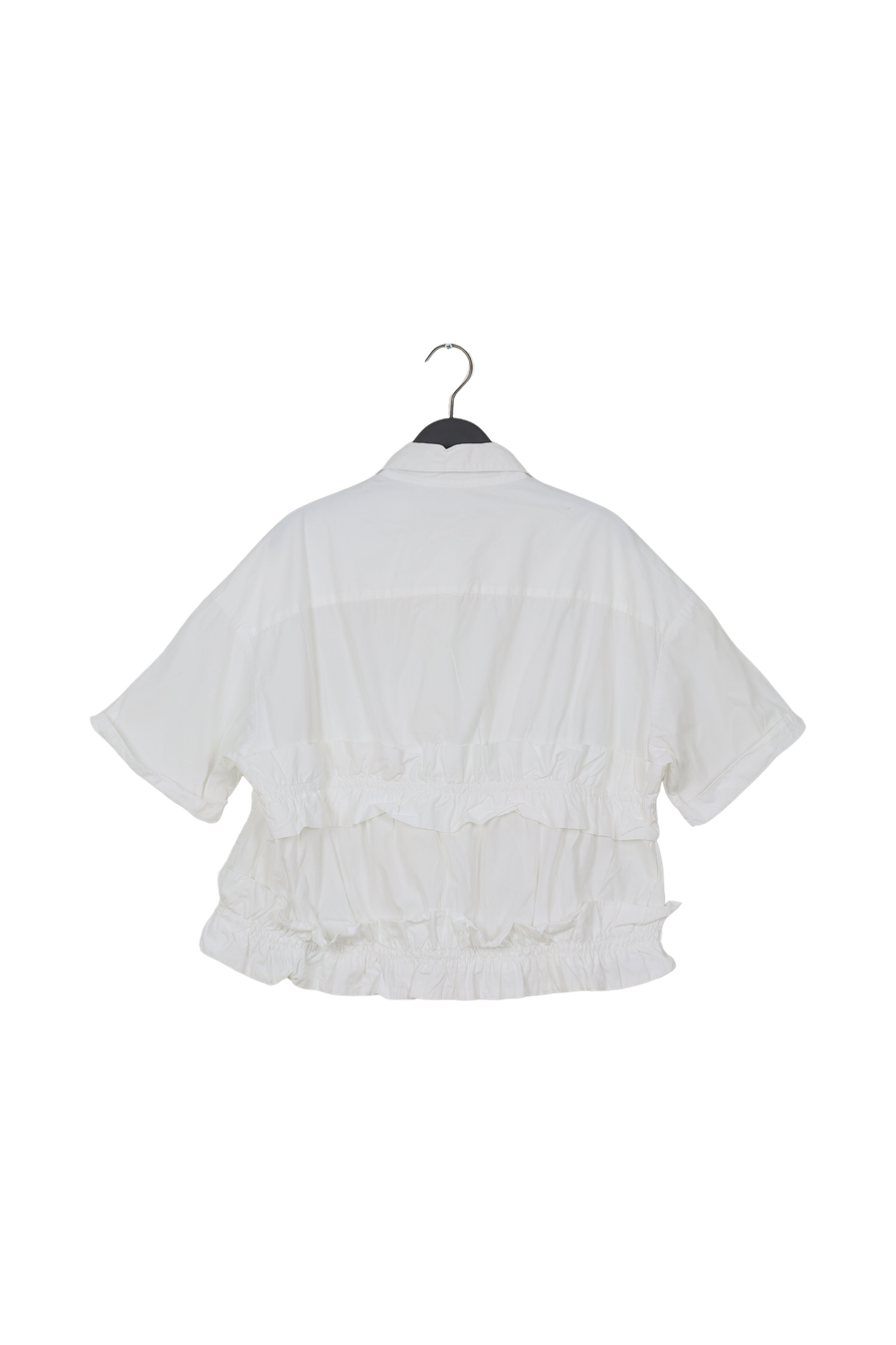 PreLoved Paige - Poplin frill top - M
