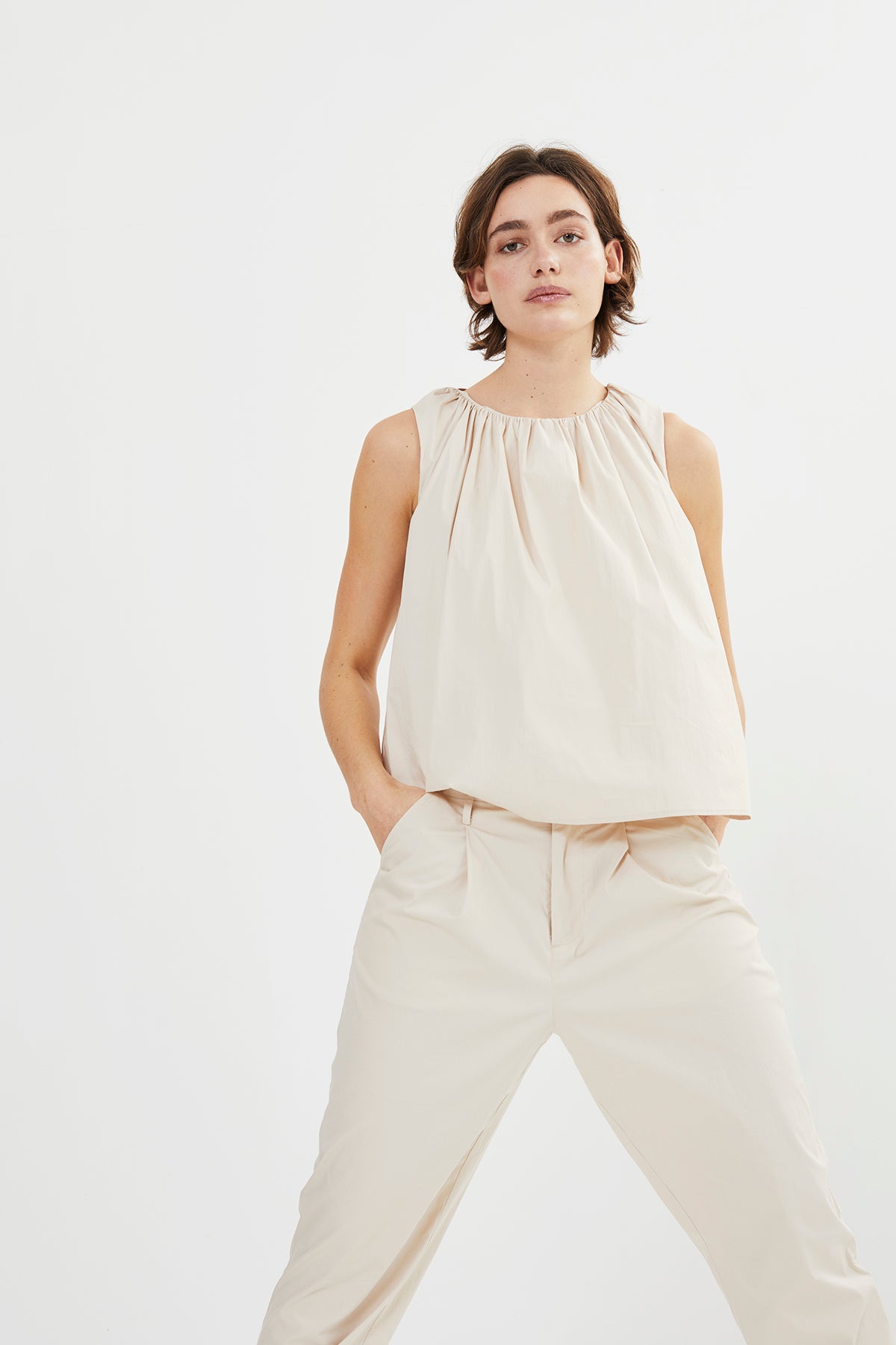 PreLoved Silje - Papery gathered top - M 3 - Rabens Saloner - DK