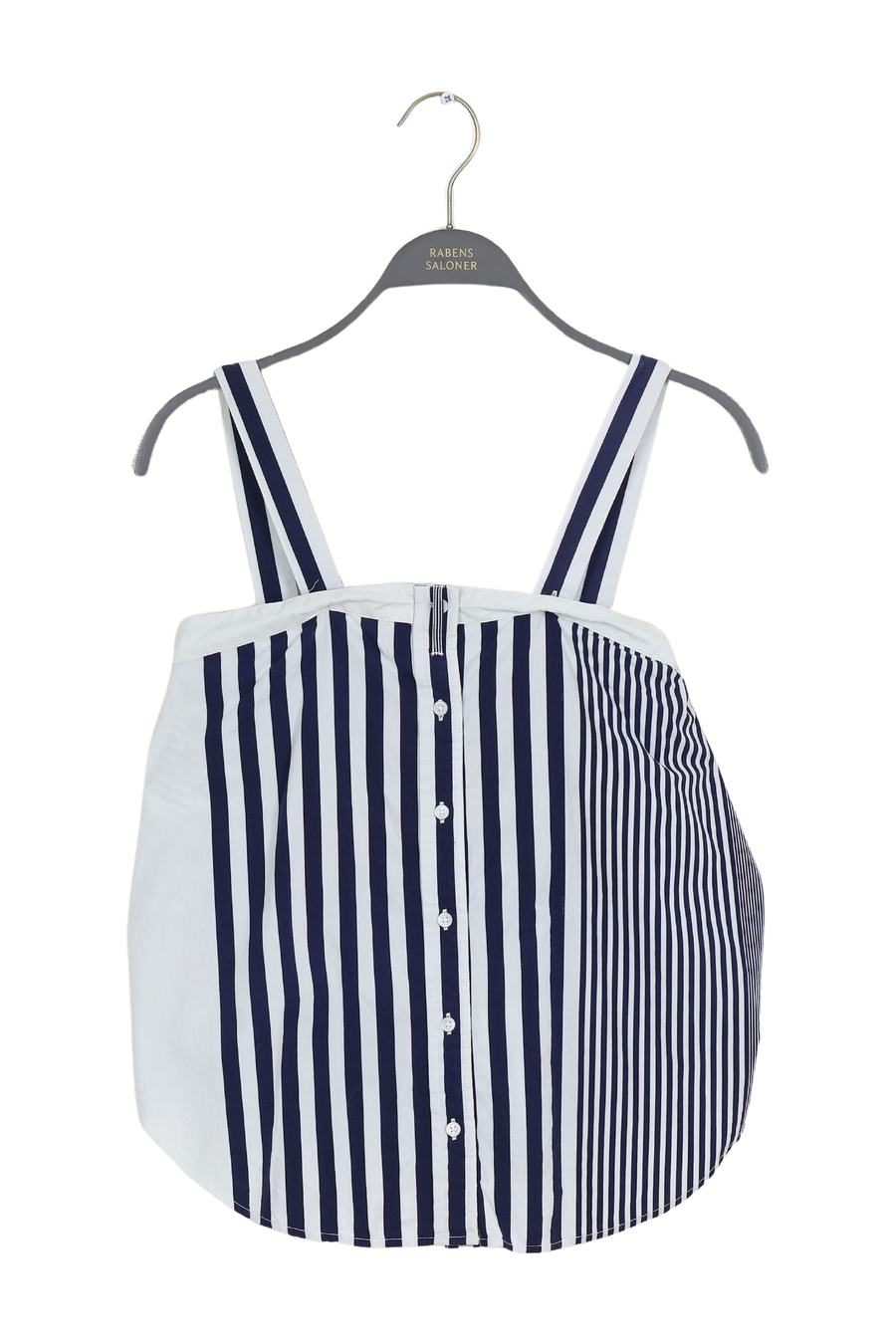 PreLoved Bibs - Medley stripe tie front top I Navy stripe - XS 1 - Rabens Saloner - DK