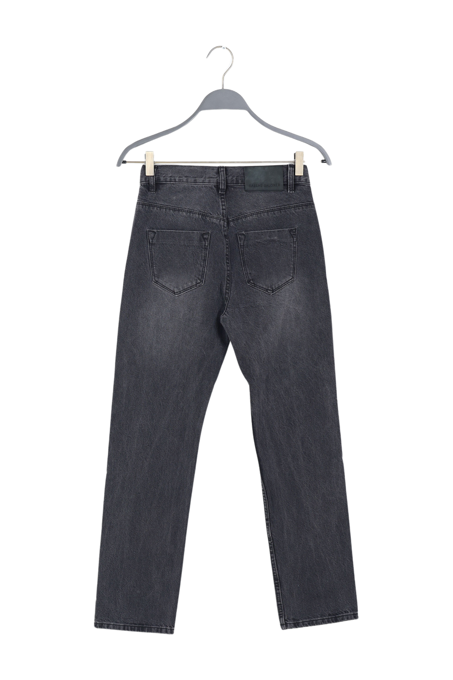 PreLoved Fine - Denim black cropped pants I Washed black denim - 26