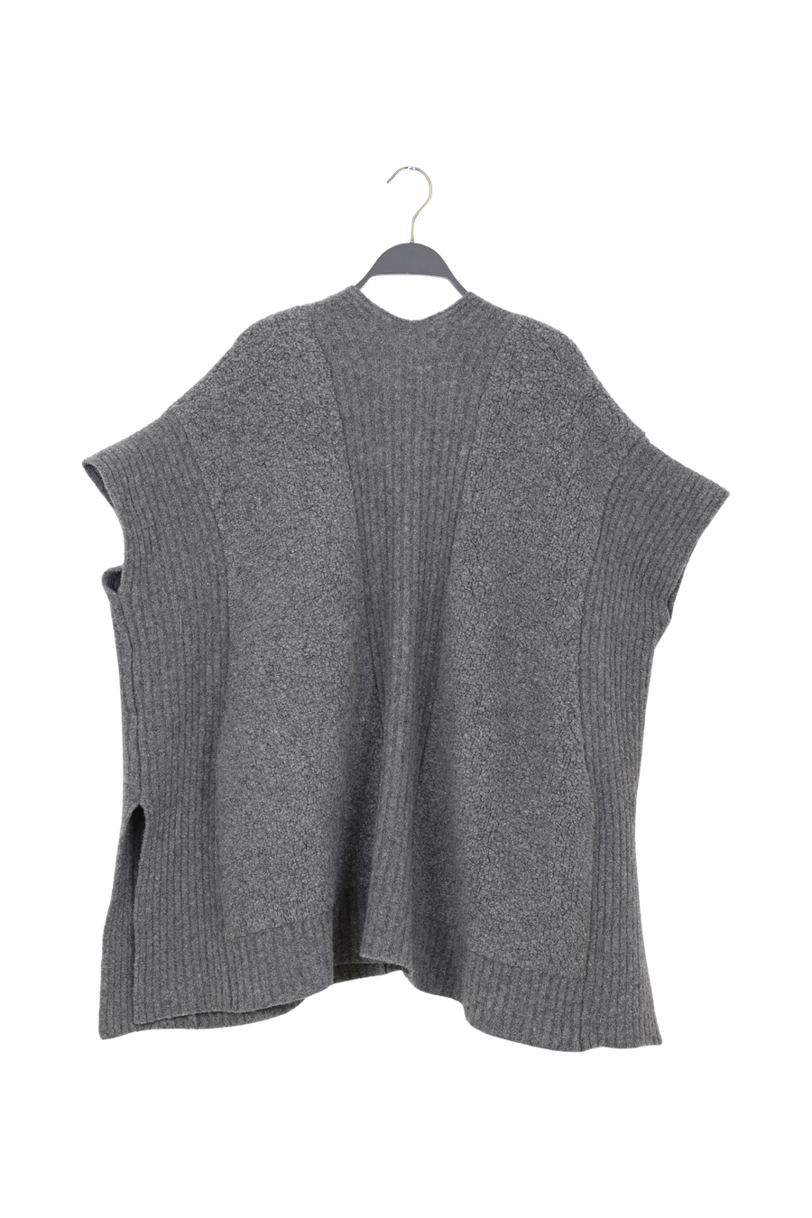 PreLoved Dorris - Sheep knit cape I Grey melange - O/S