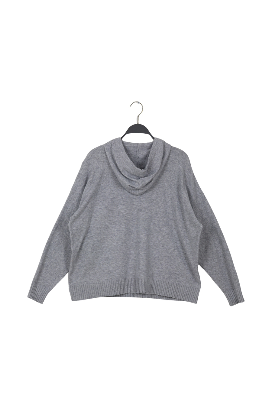 PreLoved Helena - Knit lounge over size hoodie I Grey melange - M/L