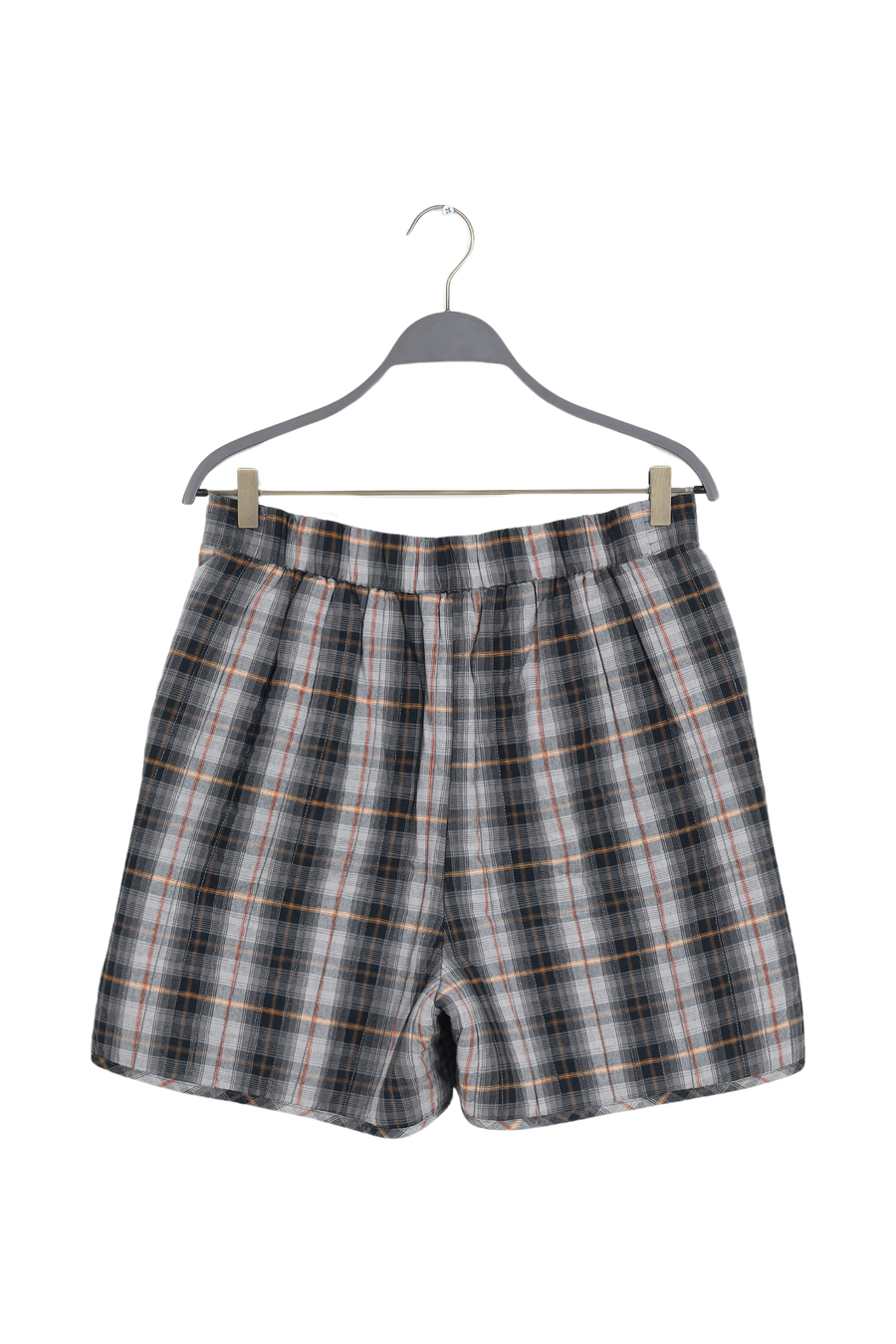 PreLoved Severine - Check shirting padded shorts I Grey check - L 2 - Rabens Saloner - DK