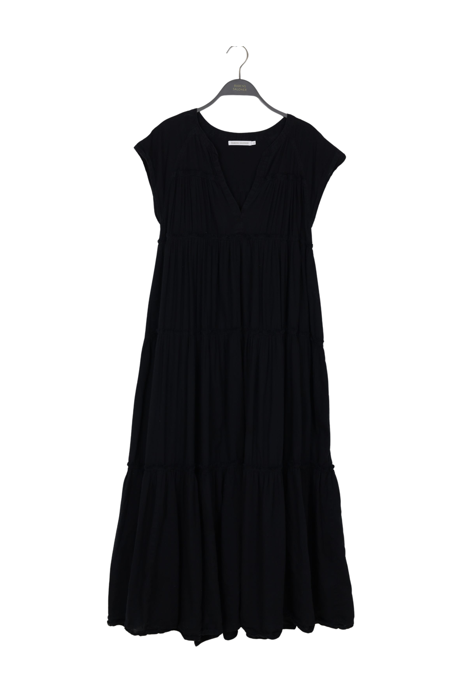 PreLoved Gisele - Cotton flare long dress I Black - M