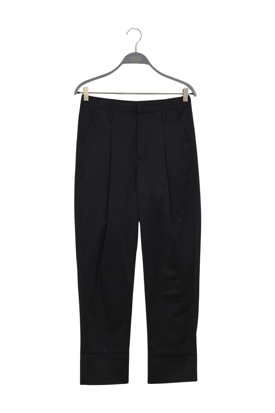 PreLoved Raina - Cotton fusion pleat pants I Pirate black - XS 1 - Rabens Saloner - DK
