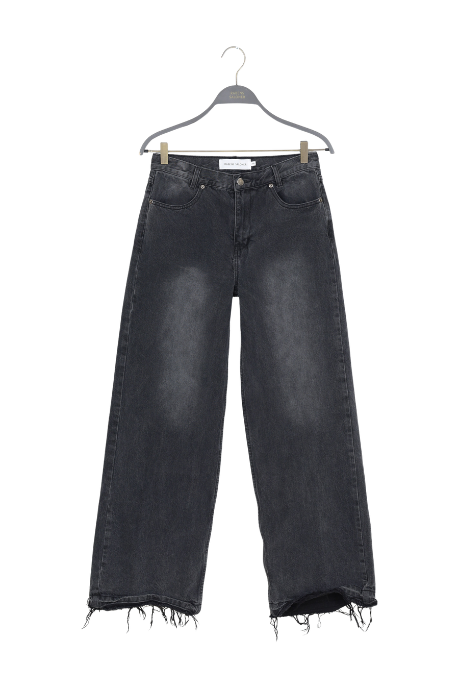 PreLoved Fellini - Denim black straight pants I Washed black denim - 28 1 - Rabens Saloner - DK