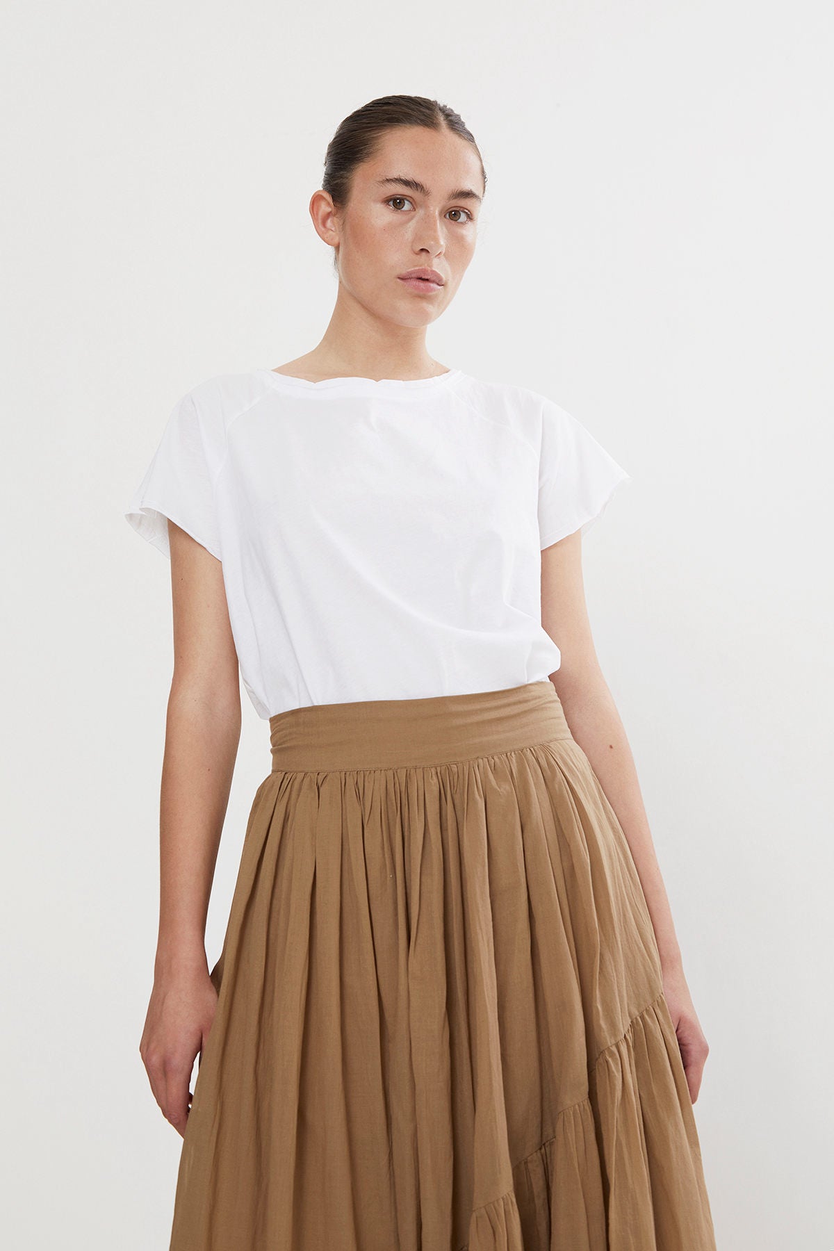 Adea - Paper jersey raglan tee I White 4 - Rabens Saloner - DK