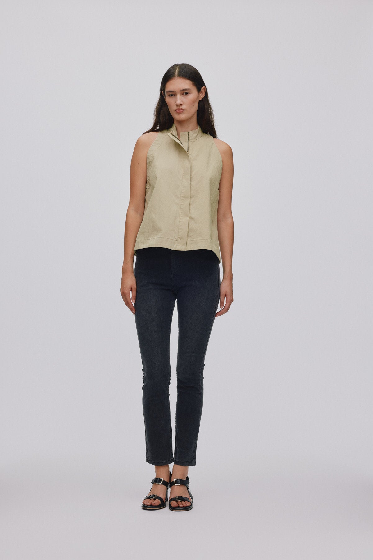 Kaley - Utility halter top I Sand 3 - Rabens Saloner - DK