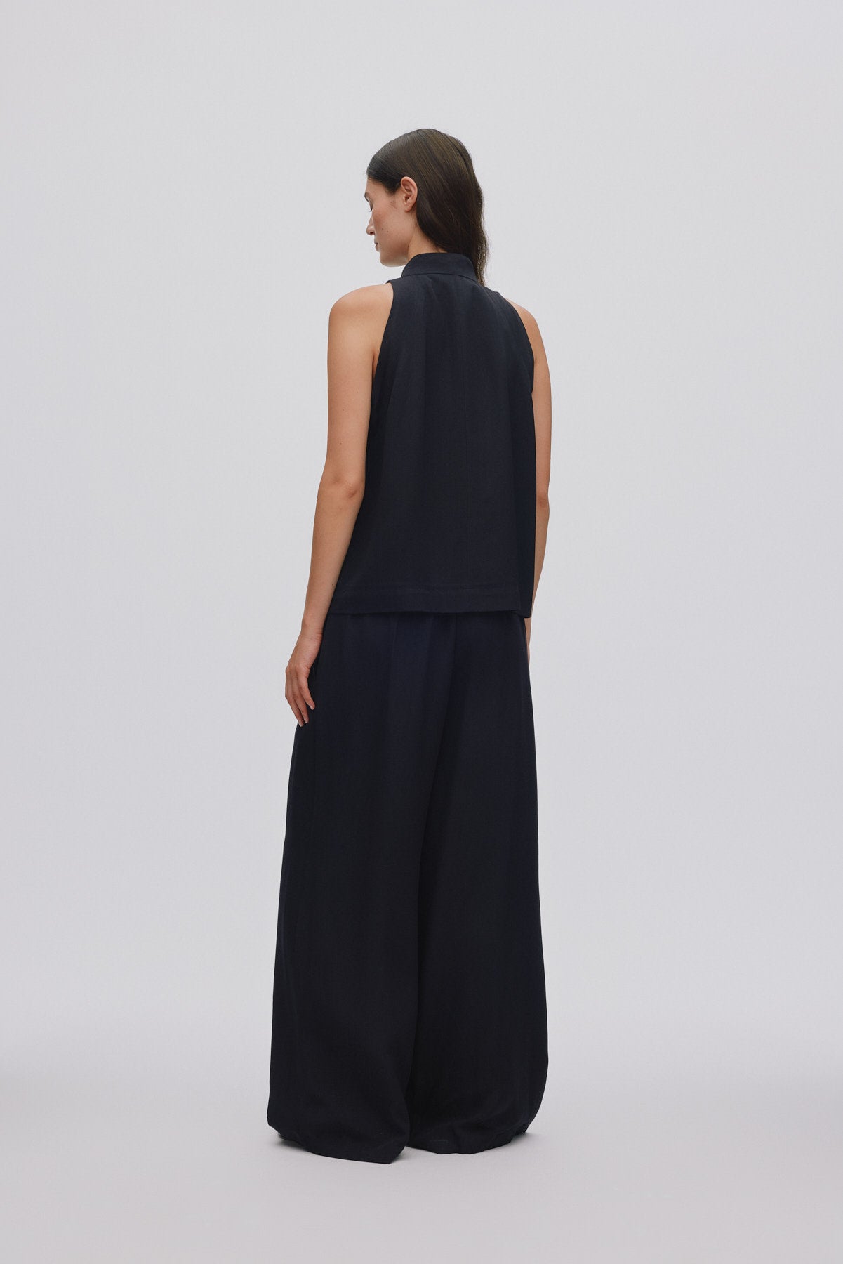 Grossgrain halter top - Kaley I Black 2 - Rabens Saloner - DK