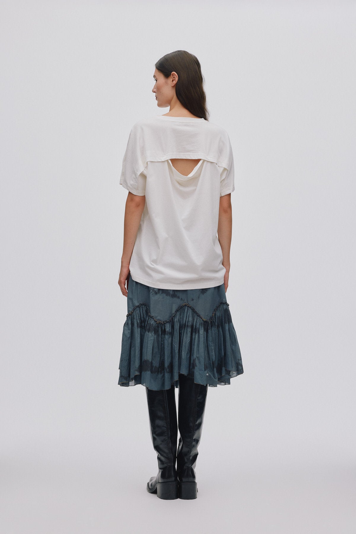 Cici - FOT jersey open back top I Chalk 5 - Rabens Saloner - DK