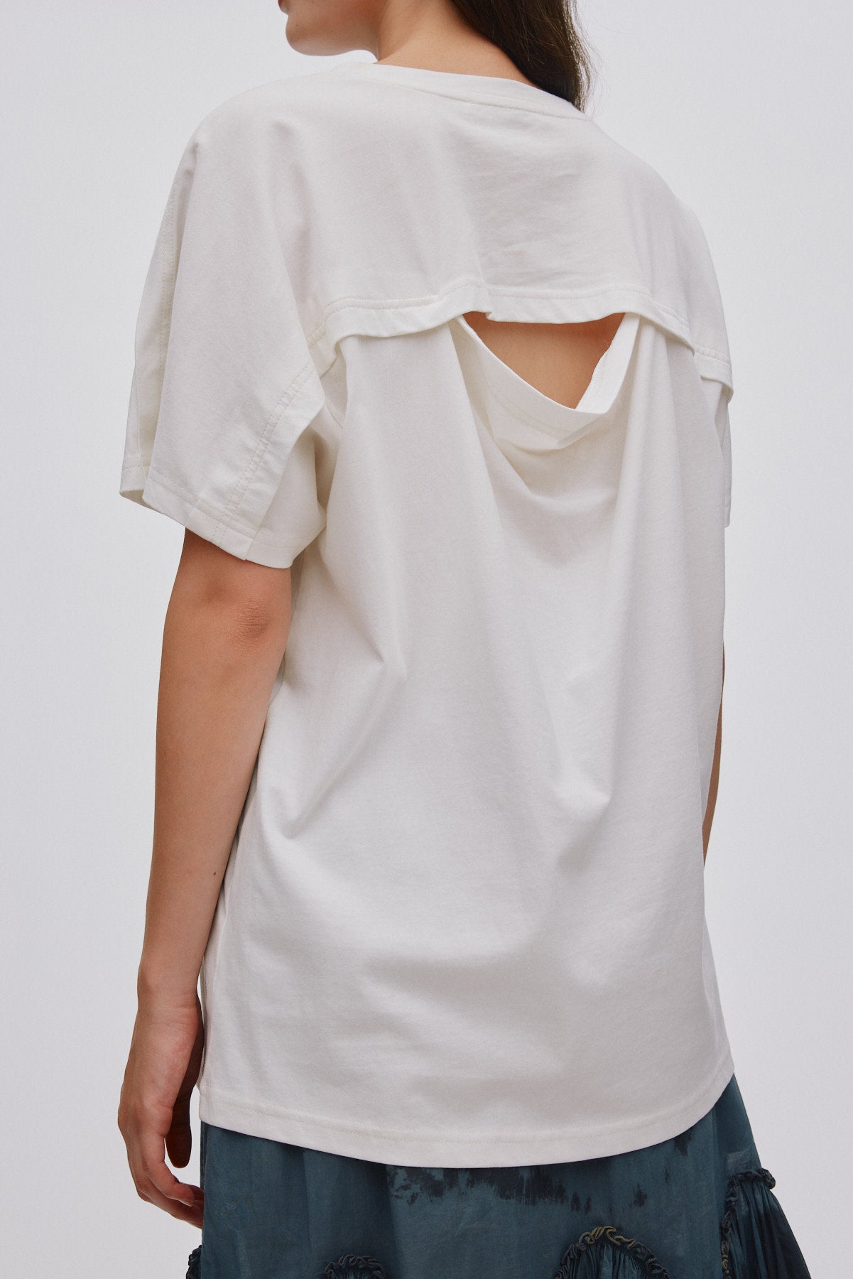 Cici - FOT jersey open back top I Chalk 8 - Rabens Saloner - DK