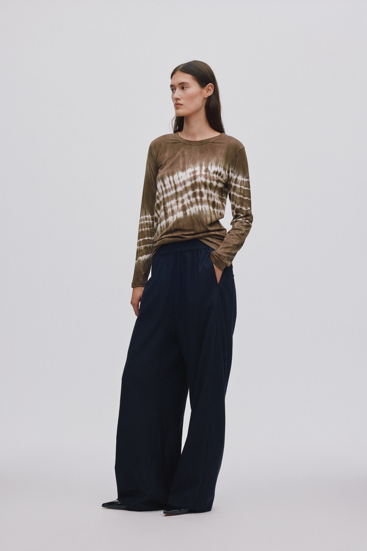 Xenia - Frequency long sleeve t-shirt I Dry mocca combo 2 - Rabens Saloner - DK