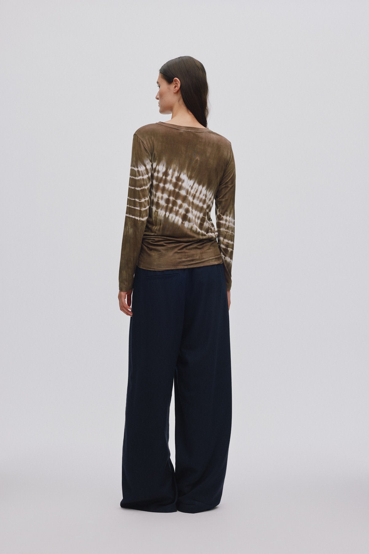 Xenia - Frequency long sleeve t-shirt I Dry mocca combo 3 - Rabens Saloner - DK