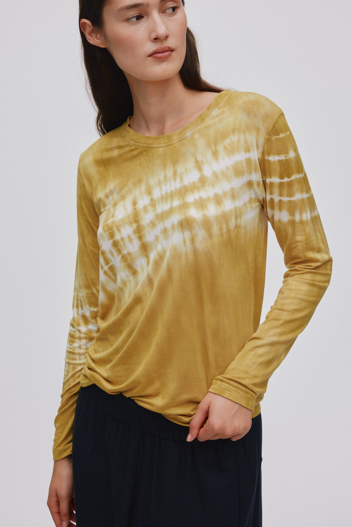 Xenia - Frequency long sleeve t-shirt I Golden combo 4 - Rabens Saloner - DK