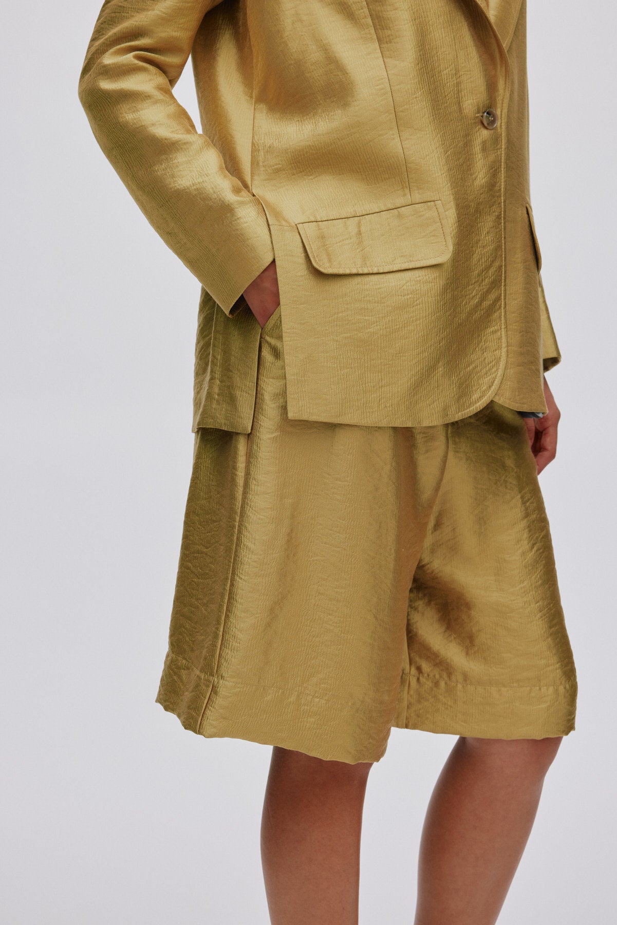 Alona - Woven gold jacket I Gold 5 - Rabens Saloner - DK