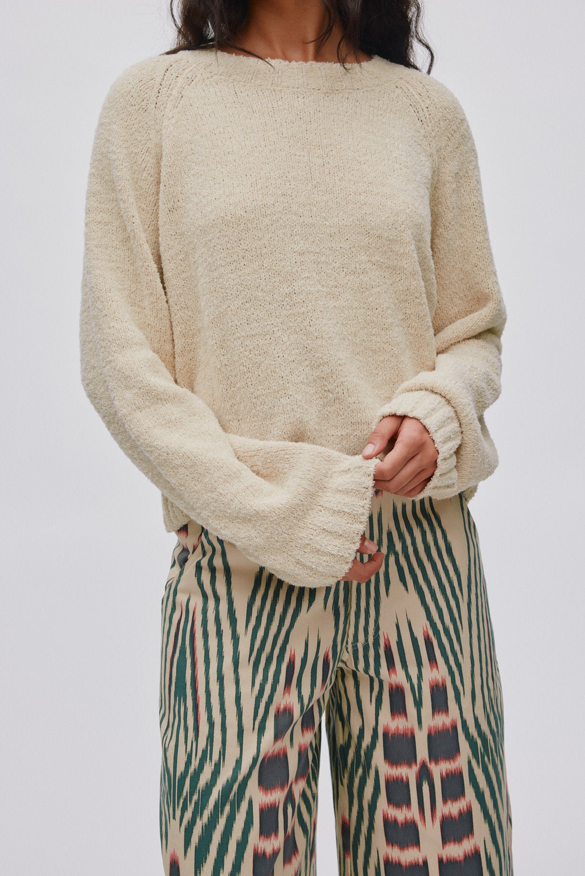 Regitze - Towelling knit small boxy top I Sand Sand XS/S 3 - Rabens Saloner - DK