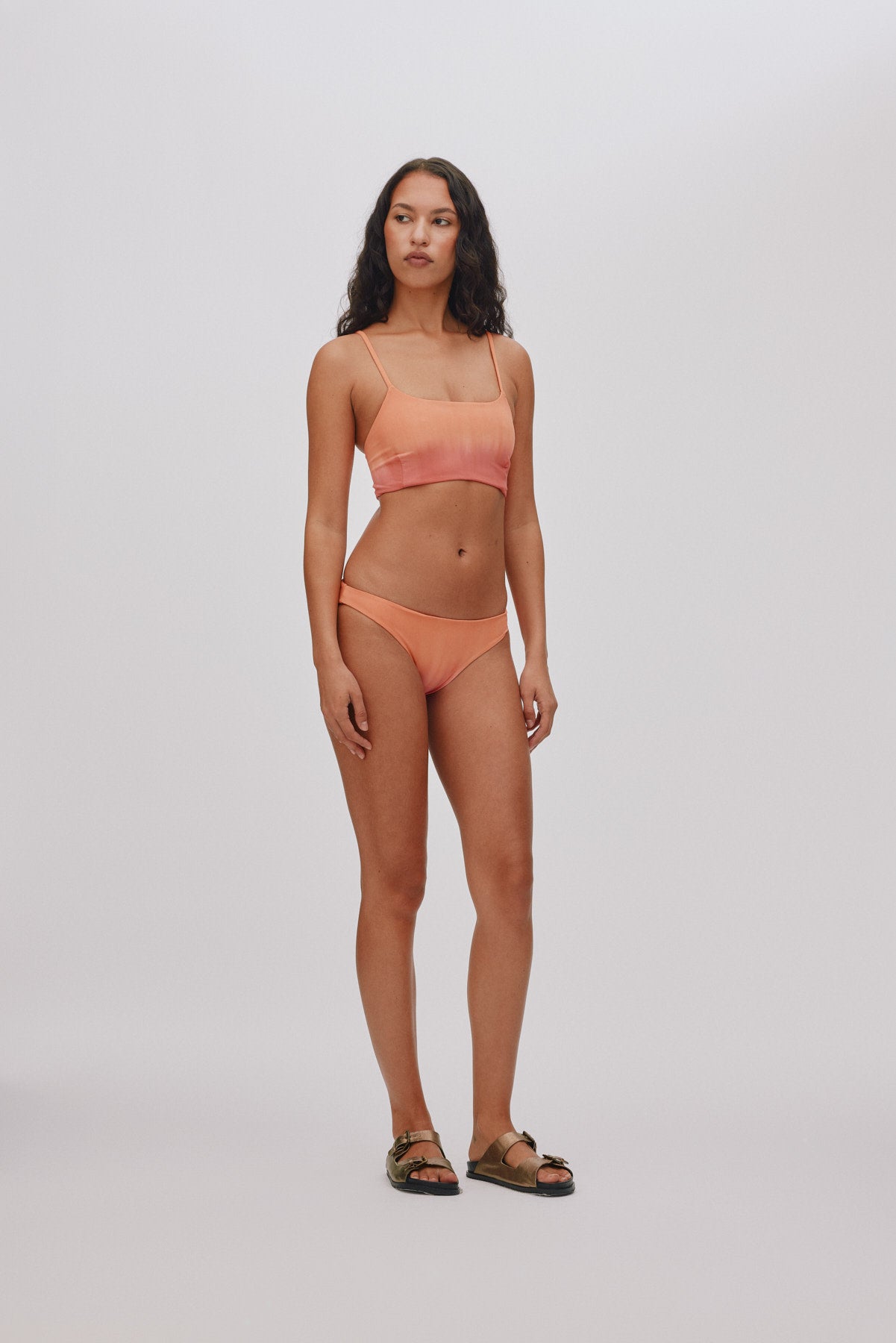 Rudy - Fusion bandeau string top I Cognac grey combo 3 - Rabens Saloner - DK