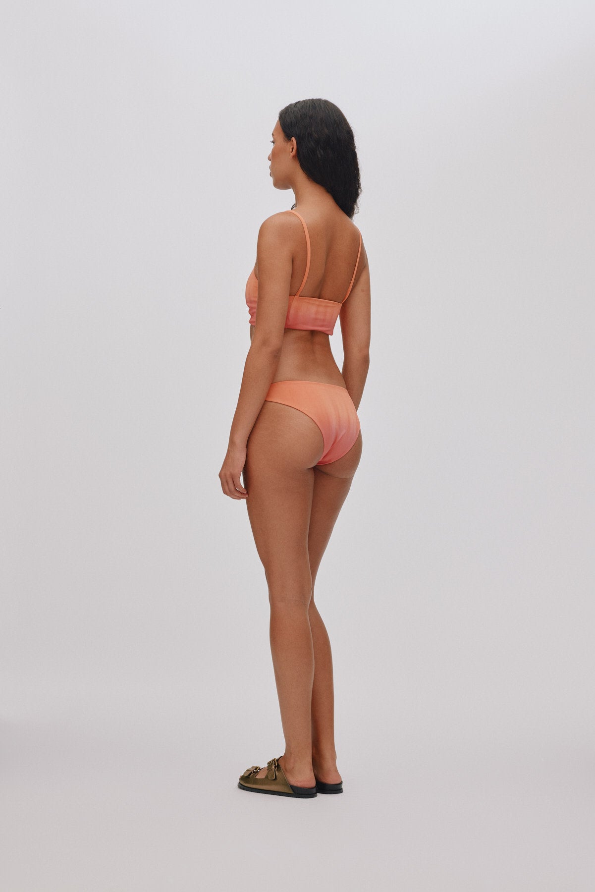 Rudy - Fusion bandeau string top I Mandarin pink 2 - Rabens Saloner - DK