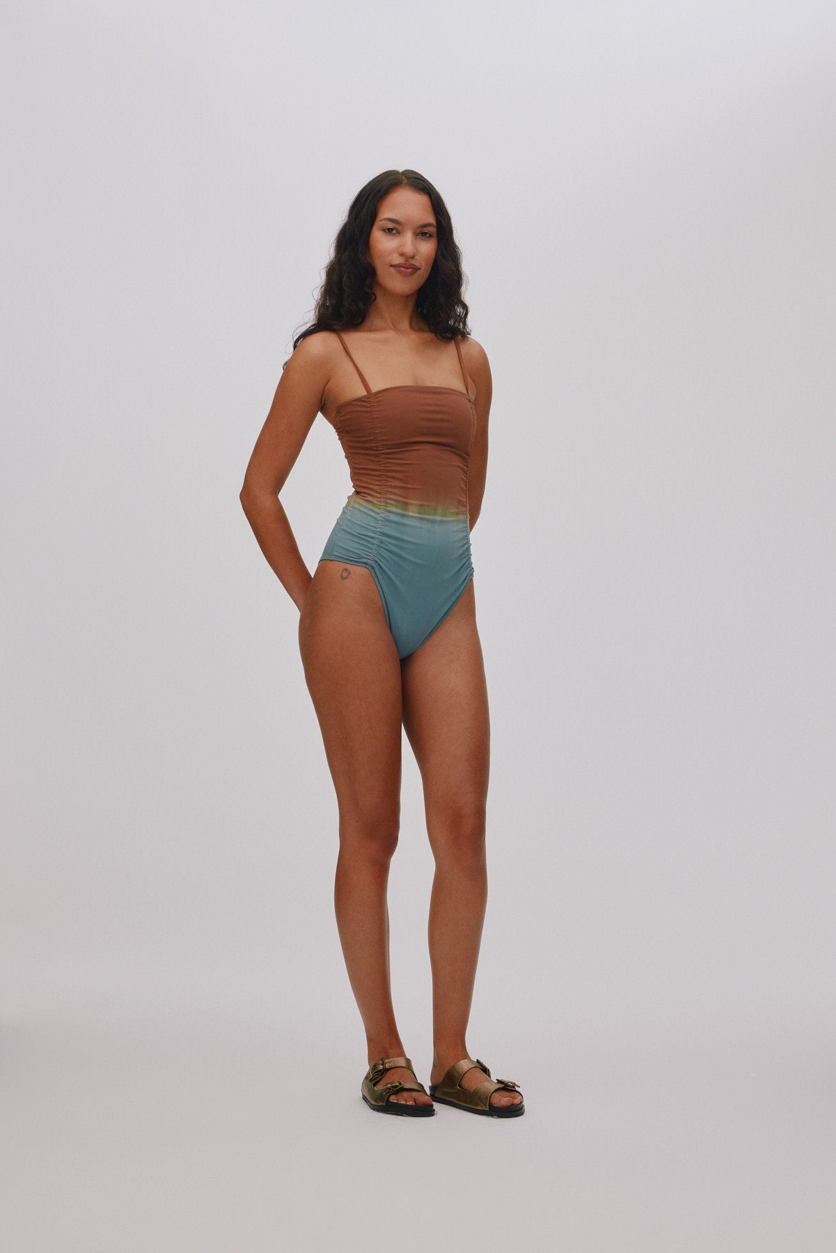 Sali - Fusion swimsuit I Mandarin pink 3 - Rabens Saloner - DK