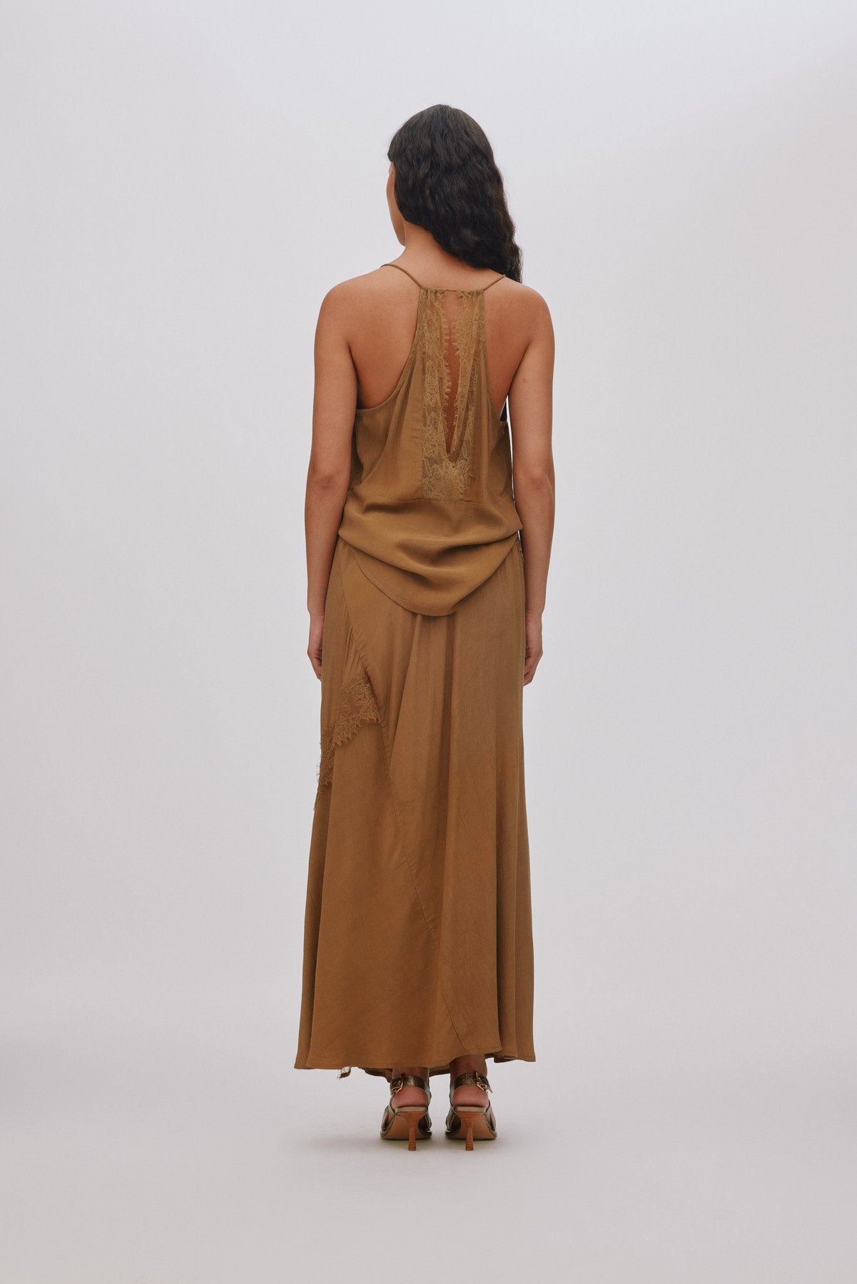 Jodie - Sheer lace camisole I Hazelnut 3 - Rabens Saloner - DK