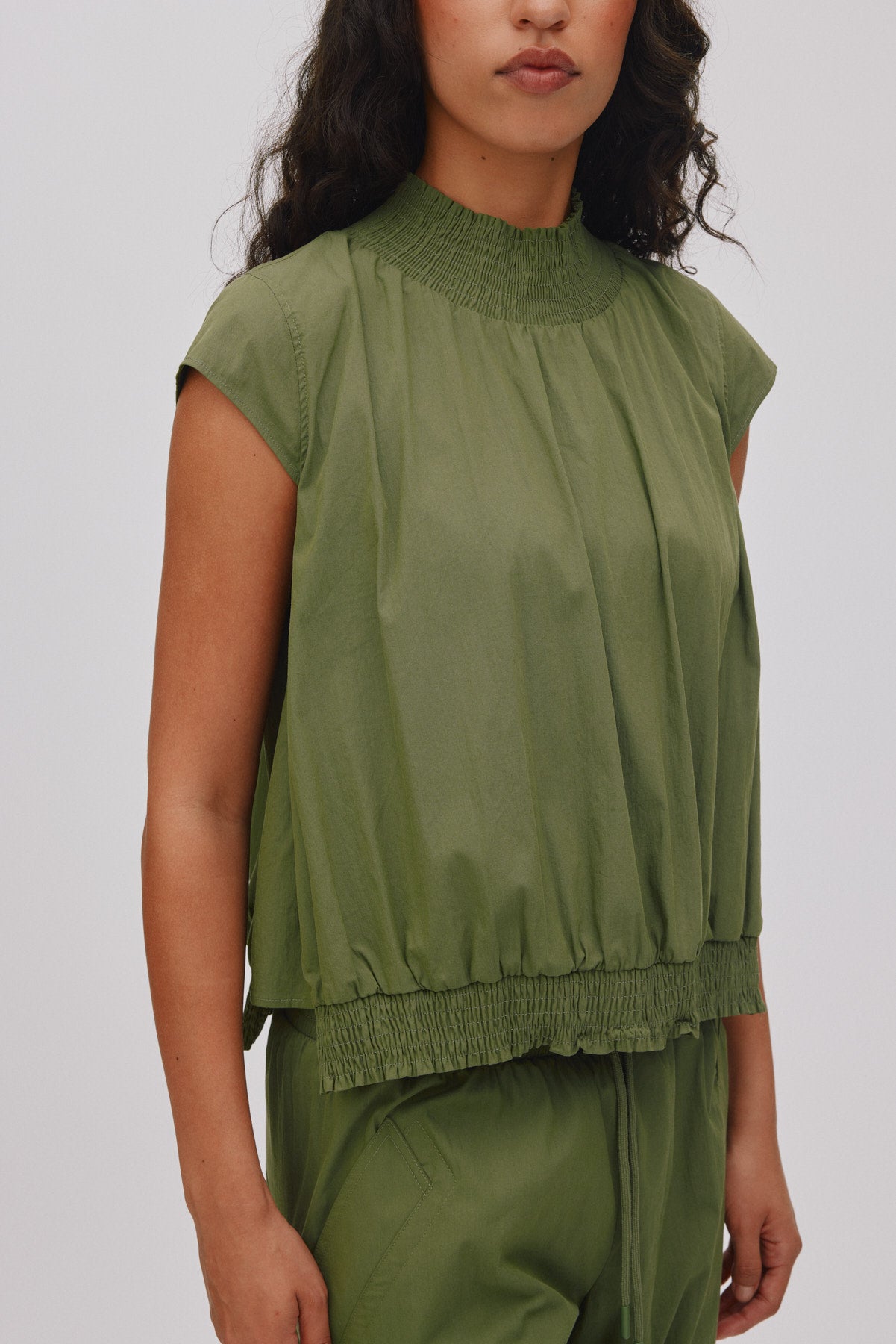 Dori - Papery shirring top I Shadow 1 - Rabens Saloner - DK