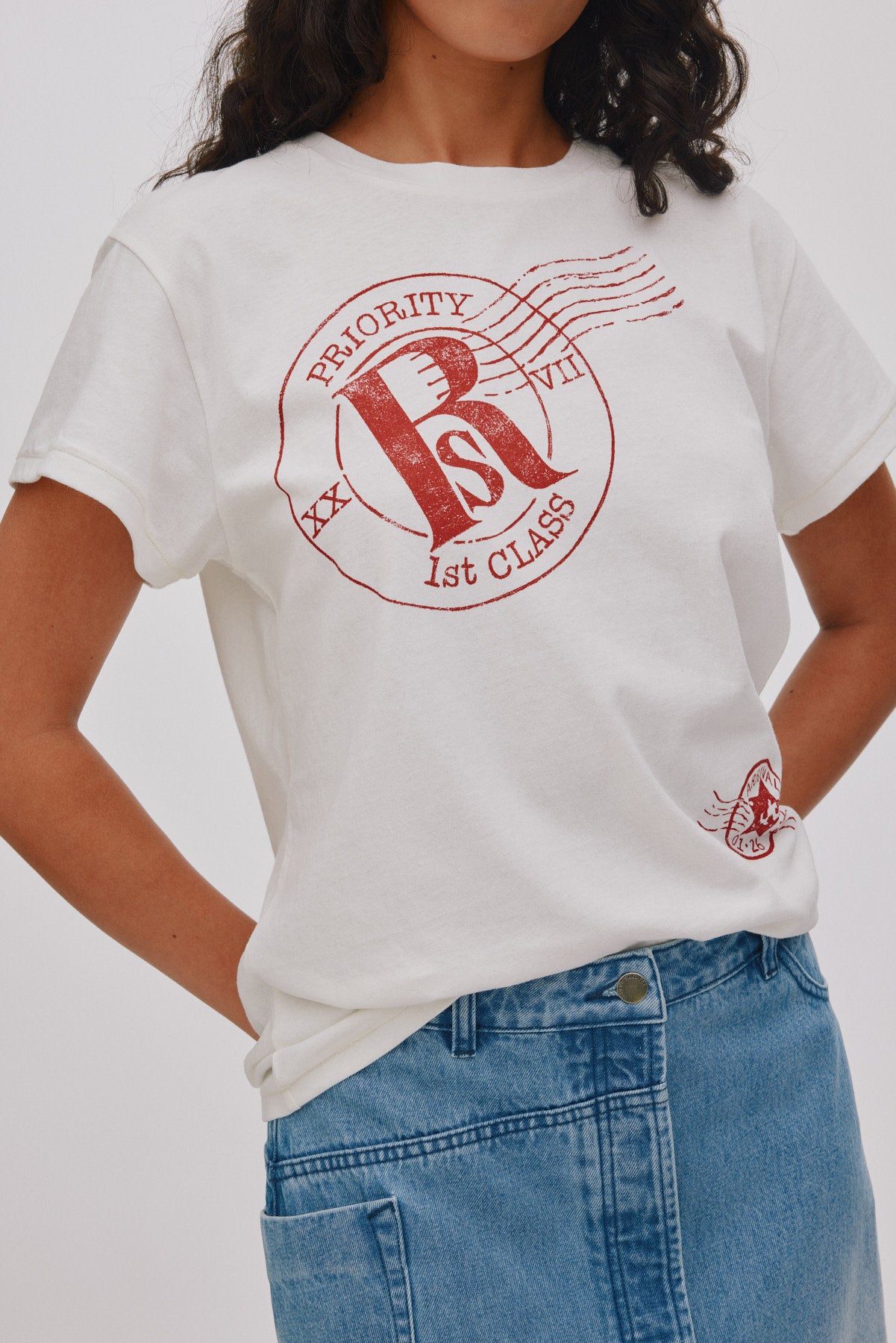 Ambla - Postal t-shirt I Chalk 2 - Rabens Saloner - DK