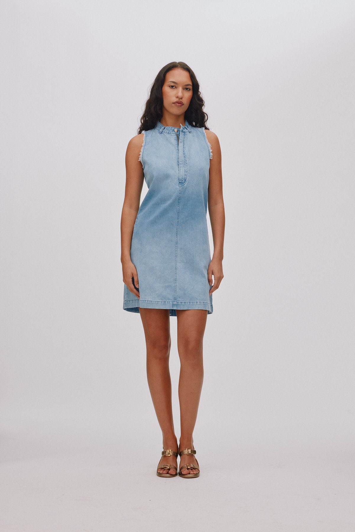 Fee - Light denim dress I Light washed denim 1 - Rabens Saloner - DK