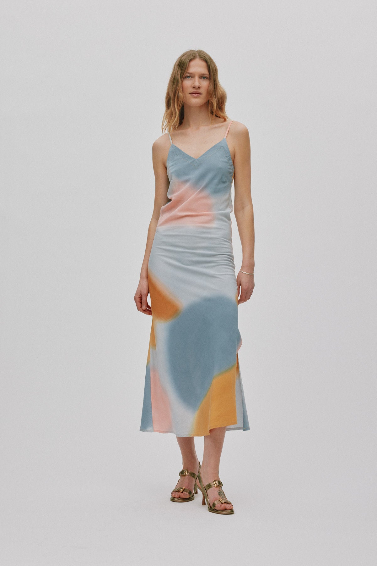 Iloa - Water colour bias dress I Sunset combo 1 - Rabens Saloner - DK