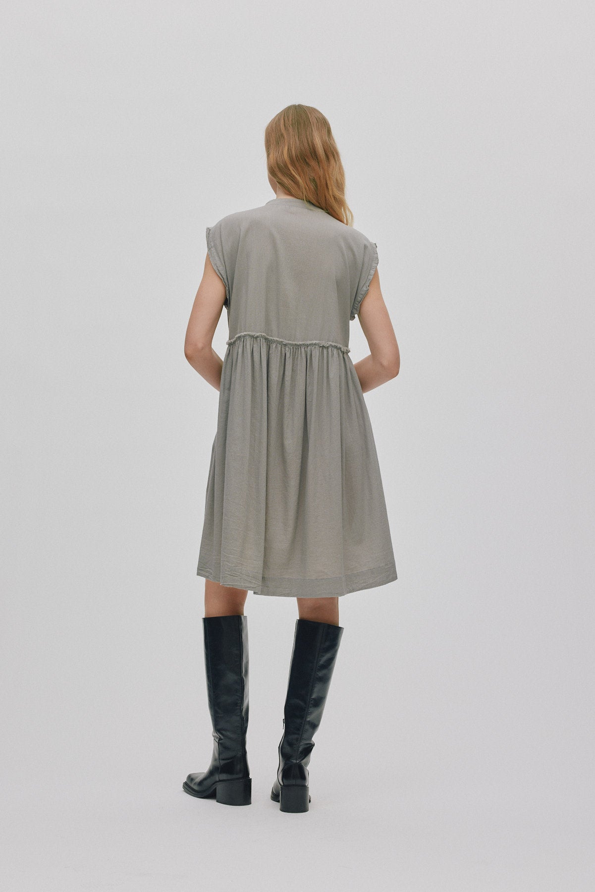 Devina - Cotton dress I Cement 11 - Rabens Saloner - DK