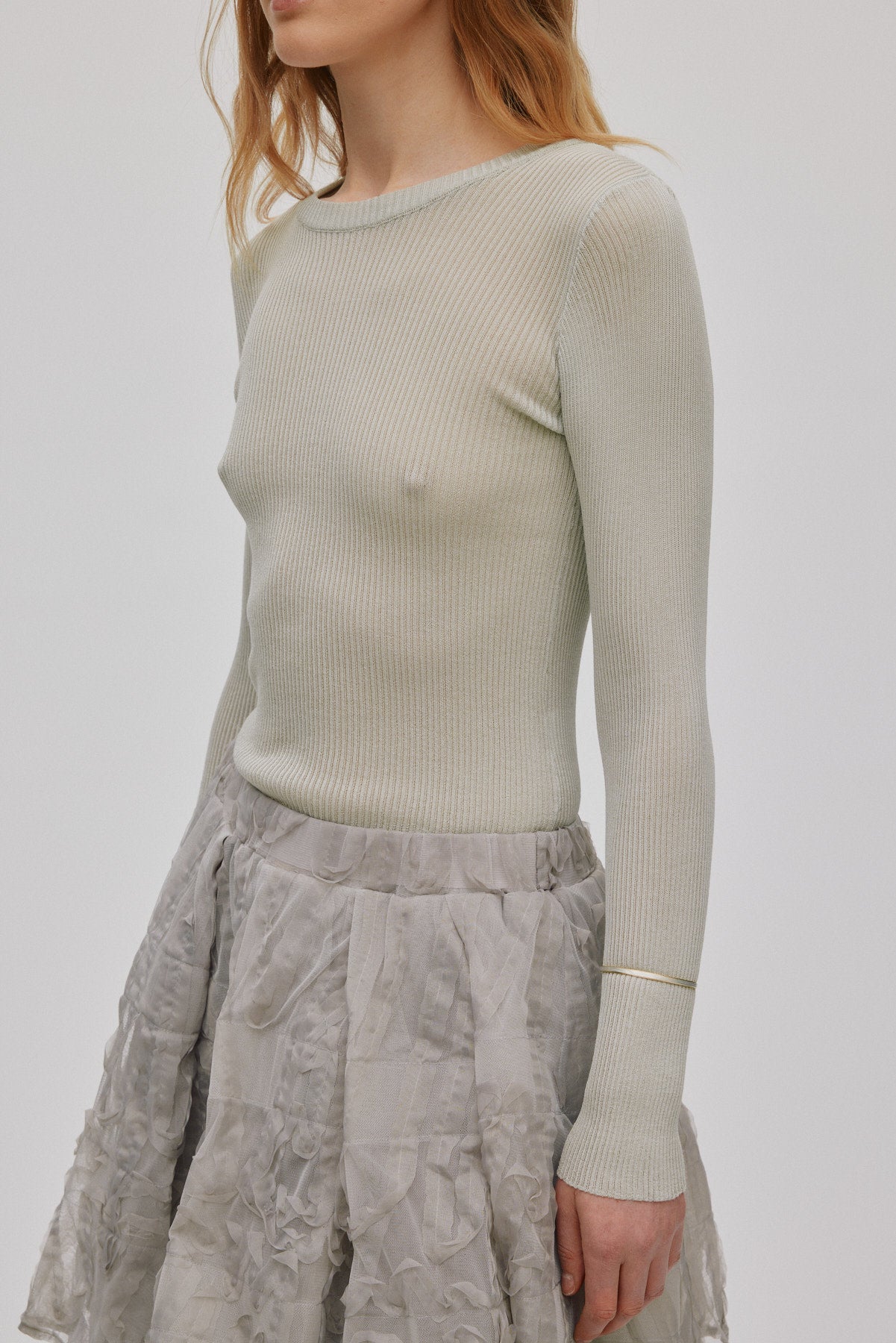 Sibora - Splash netting skirt I Silver grey 4 - Rabens Saloner - DK