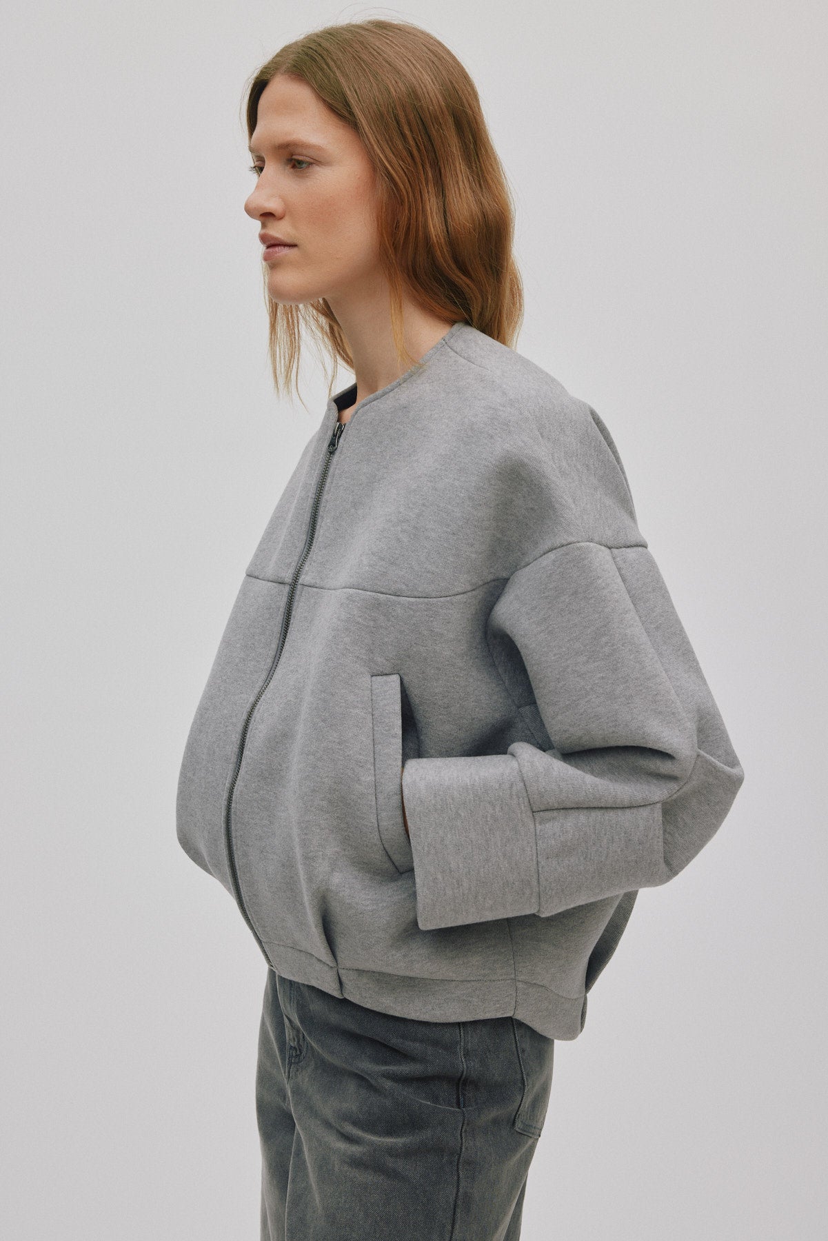 Glod - Varsity jacket I Grey melange 4 - Rabens Saloner - DK