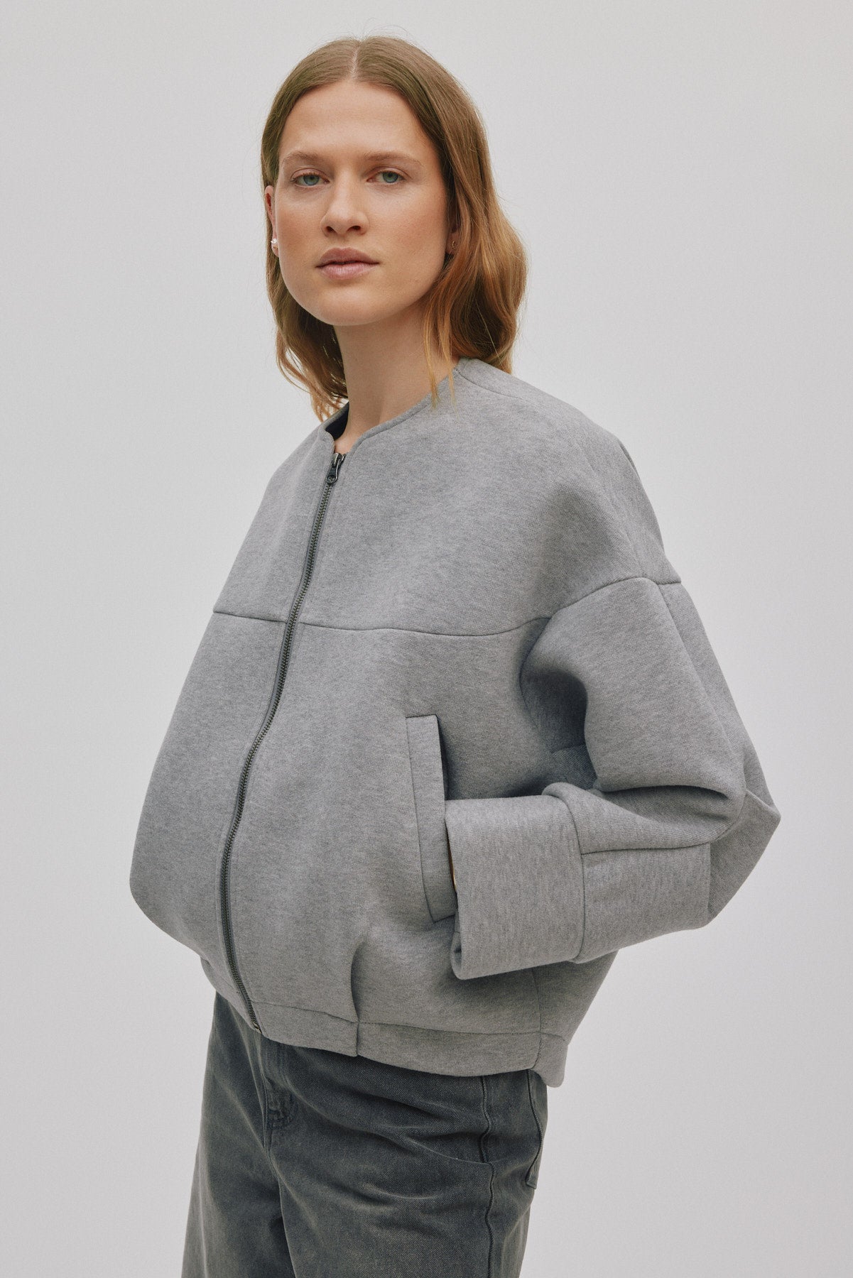 Glod - Varsity jacket I Grey melange 2 - Rabens Saloner - DK