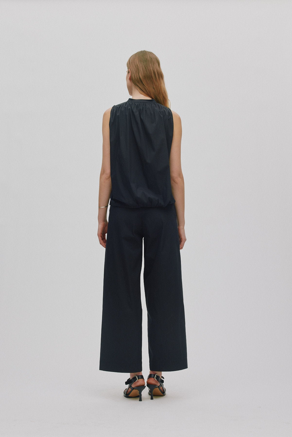 Enel - Papery parallel pants I Black 3 - Rabens Saloner - DK