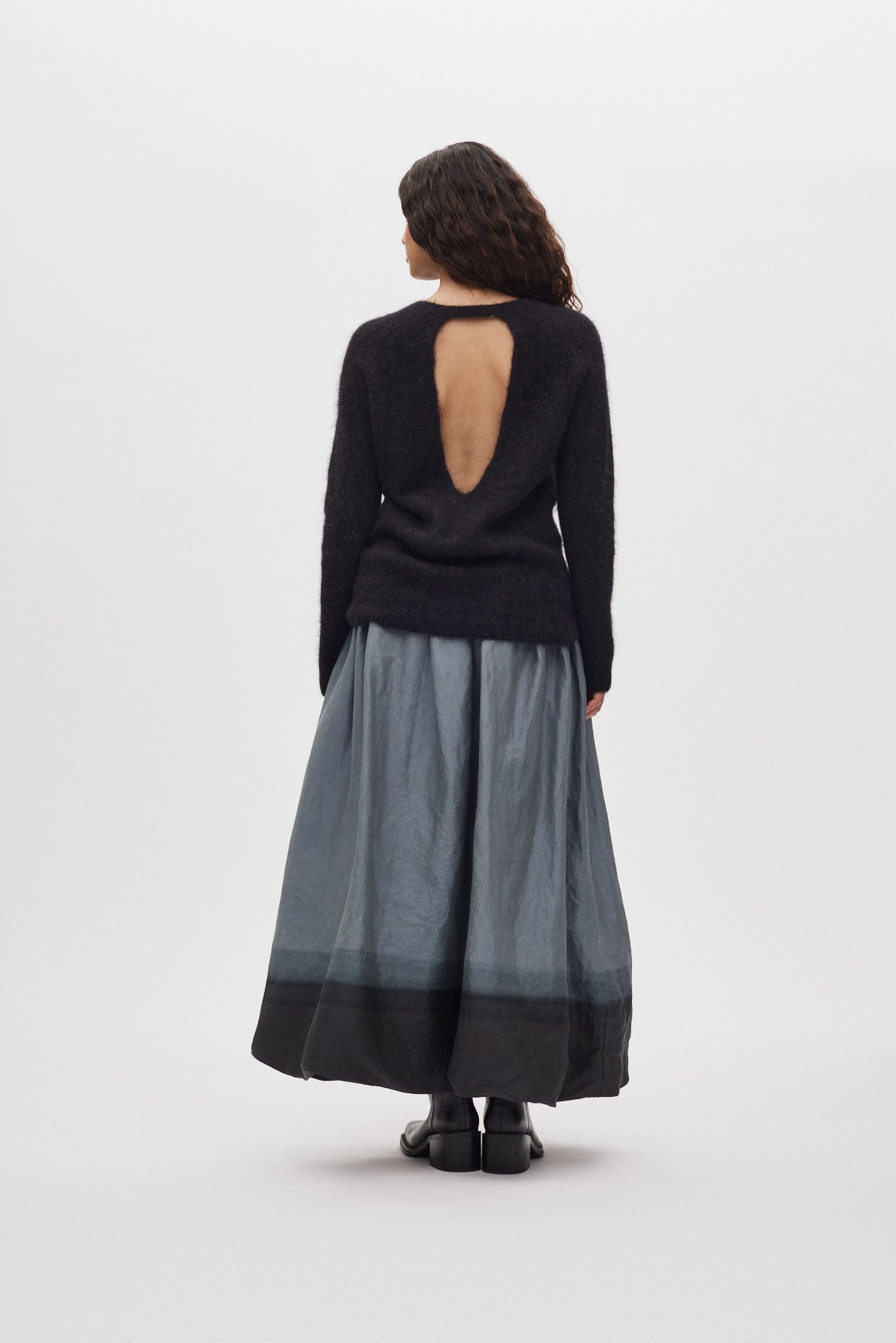 Almas - Horizon full skirt I Grey/black 3 - Rabens Saloner - DK