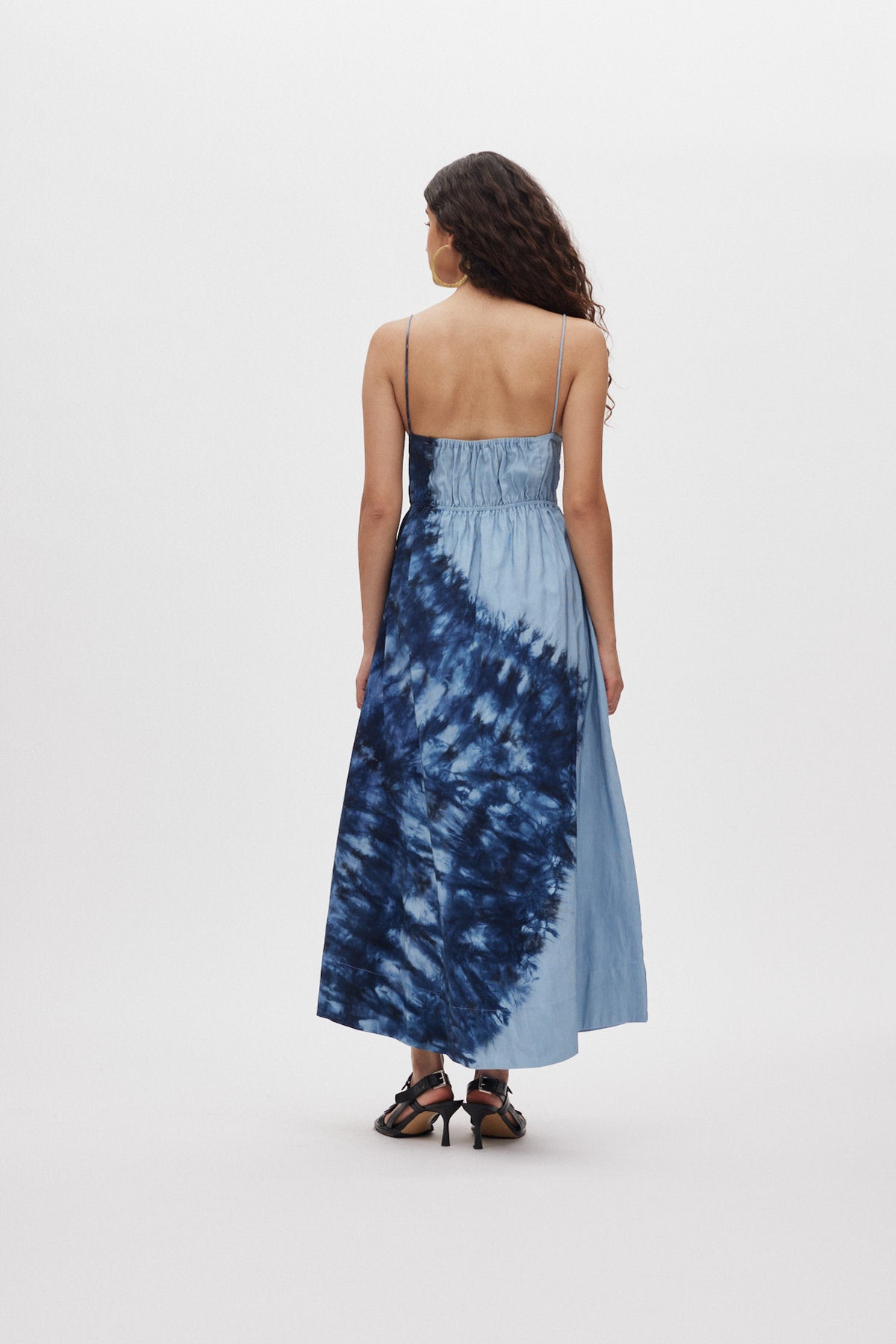 Maple - Lava v-front dress I Blue combo 3 - Rabens Saloner - DK