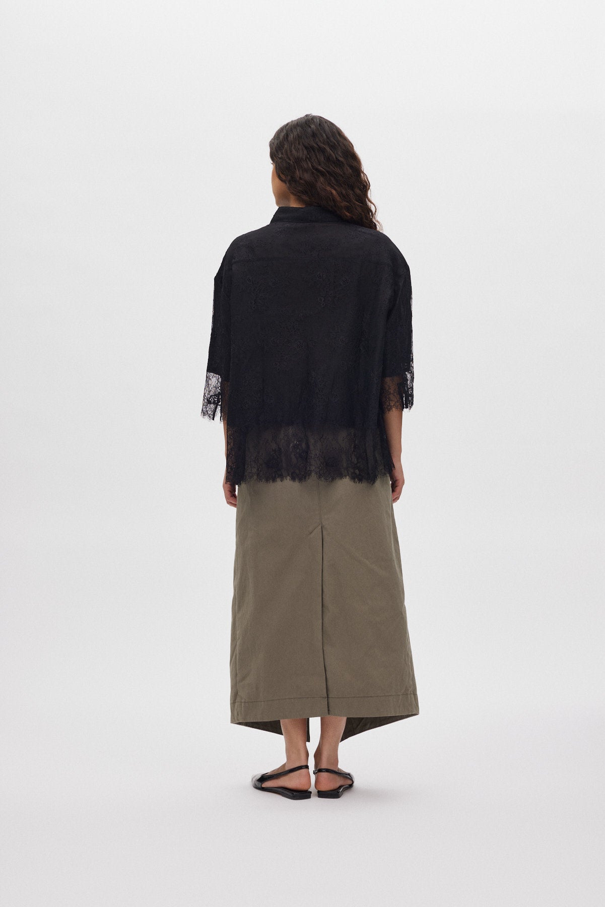 Babara - Laced multi layer shirt I Black 3 - Rabens Saloner - DK