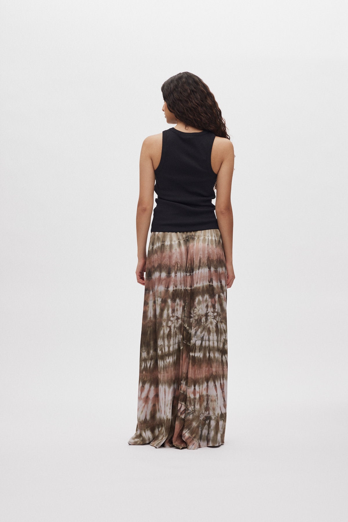 Henriette - Lava print button skirt I Rust combo 3 - Rabens Saloner - DK