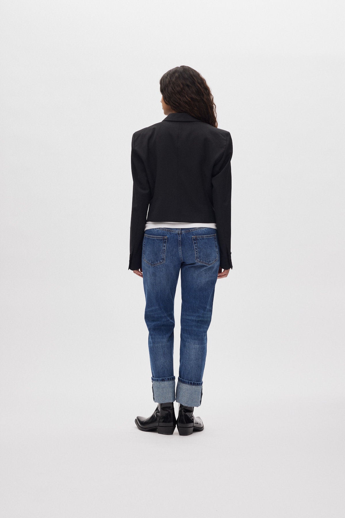 Lorelei - Denim loose fit pants I Dark indigo 3 - Rabens Saloner - DK