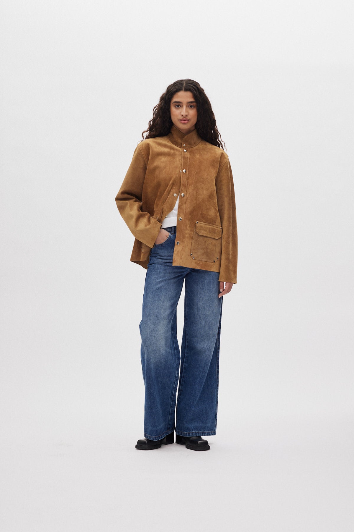 Thelma - Heavy suede jacket I Whiskey 1 - Rabens Saloner - DK