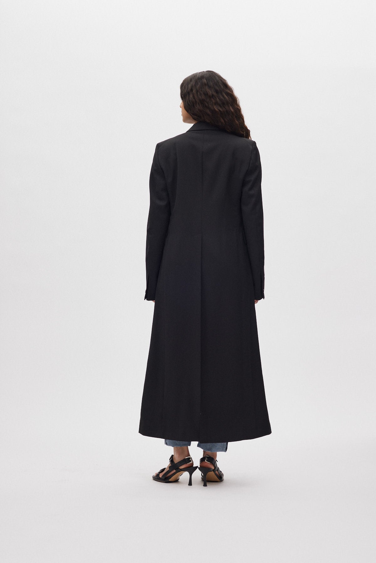 Talma - Smooth tailoring long jacket I Black 3 - Rabens Saloner - DK