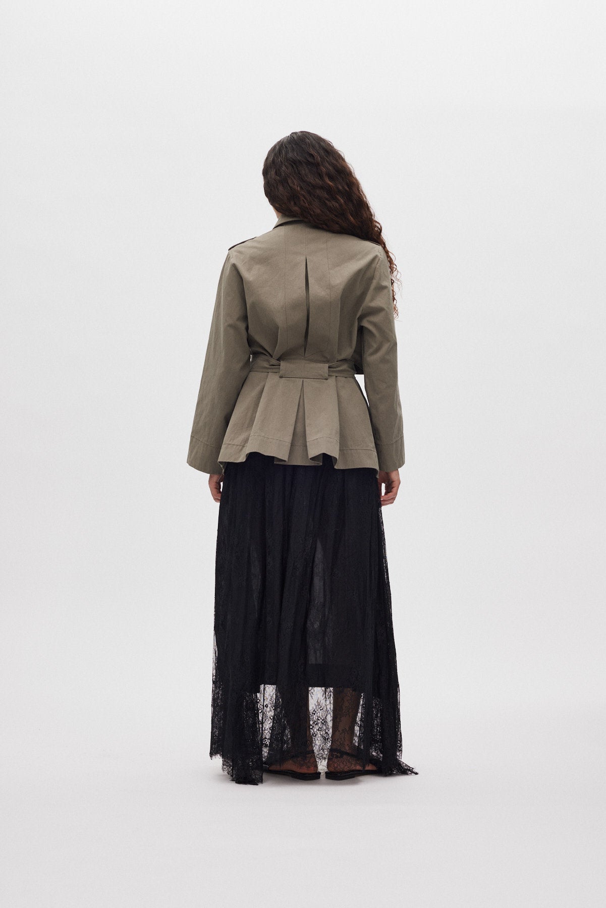 Monette - Laced multi layer skirt I Black 3 - Rabens Saloner - DK