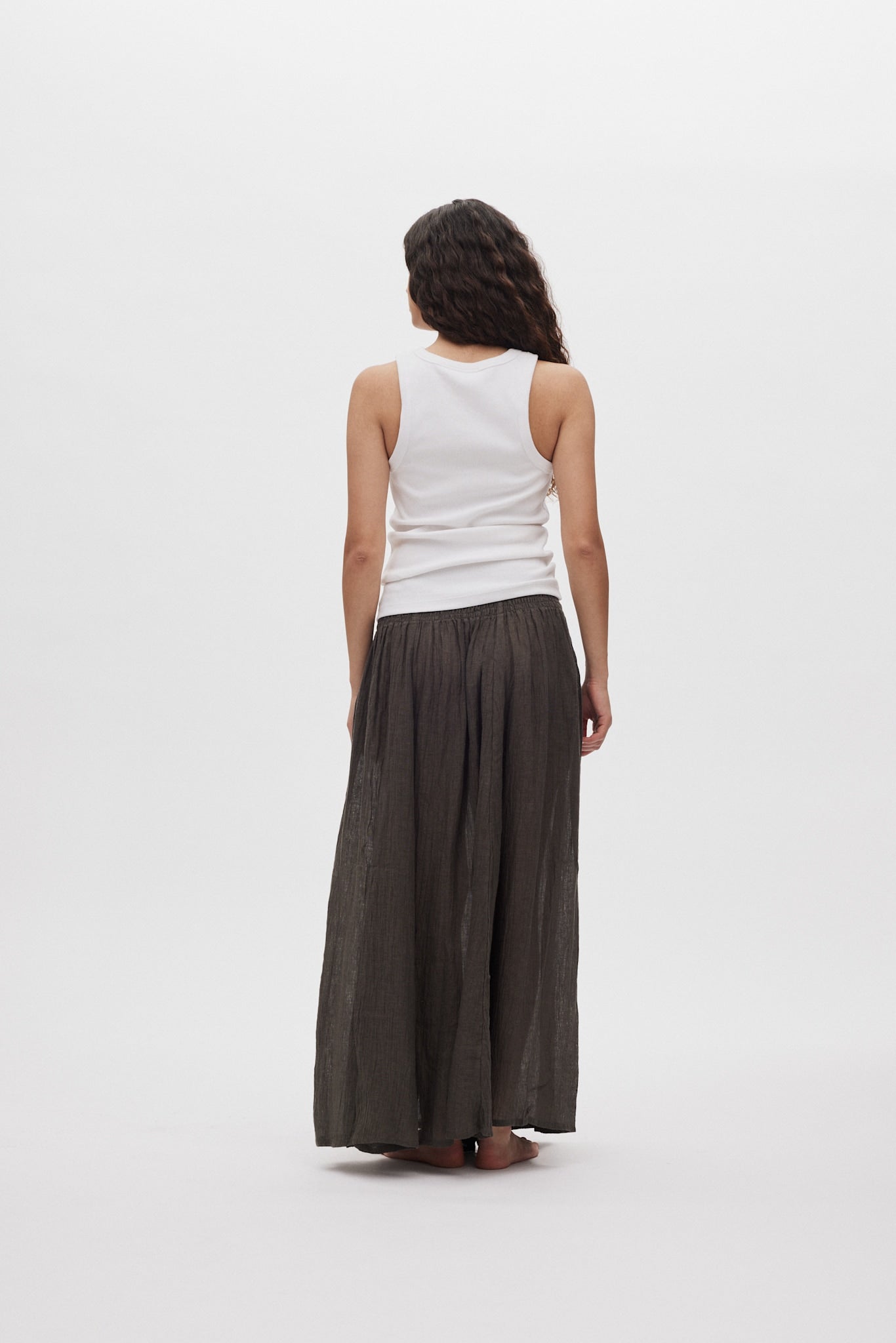 Jumana - Crinkled flared skirt I Faded black 10 - Rabens Saloner - DK