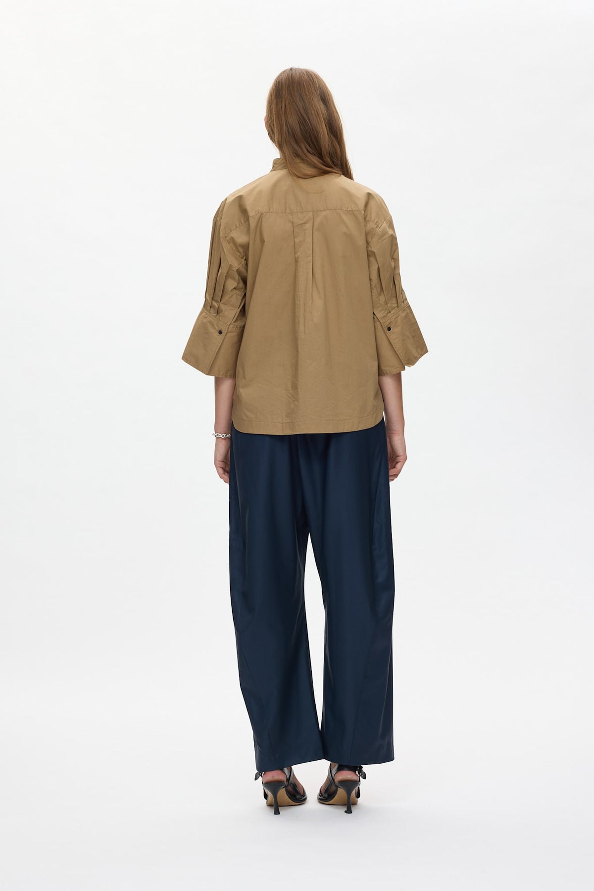 Seval - Poplin boxy shirt I Havanna brown 3 - Rabens Saloner - DK