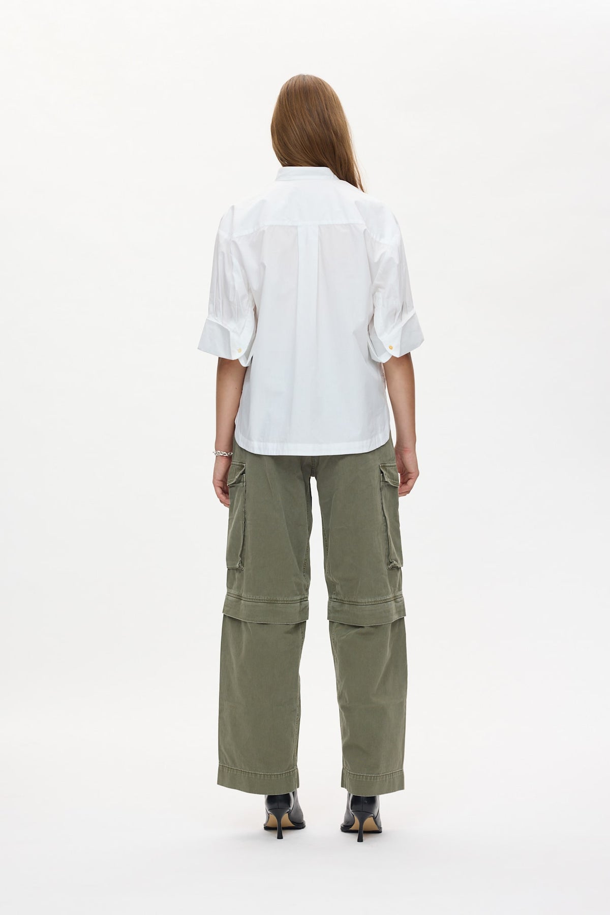 Frema - Canvas cargo pants I Washed sage 3 - Rabens Saloner - DK