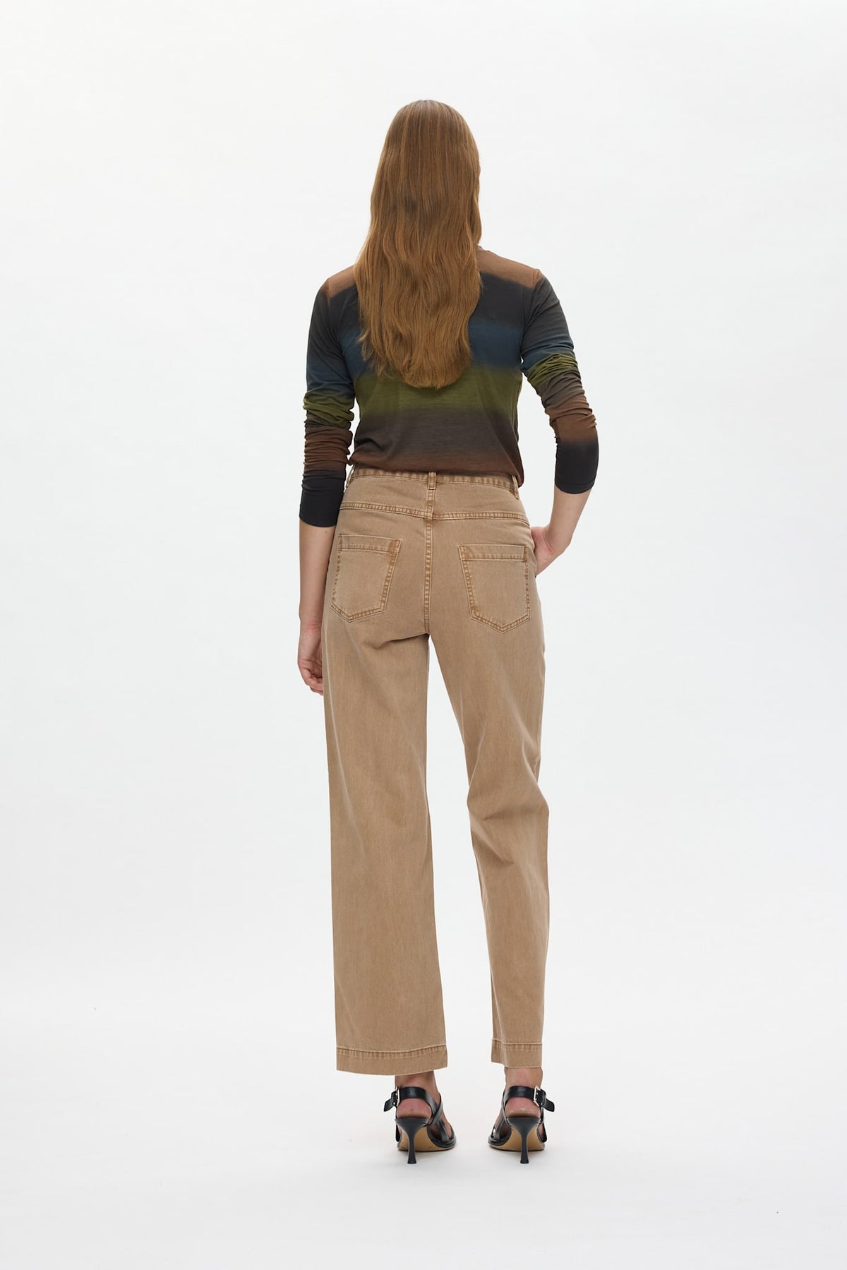 Sabina - Canvas pants I Washed tobacco 3 - Rabens Saloner - DK
