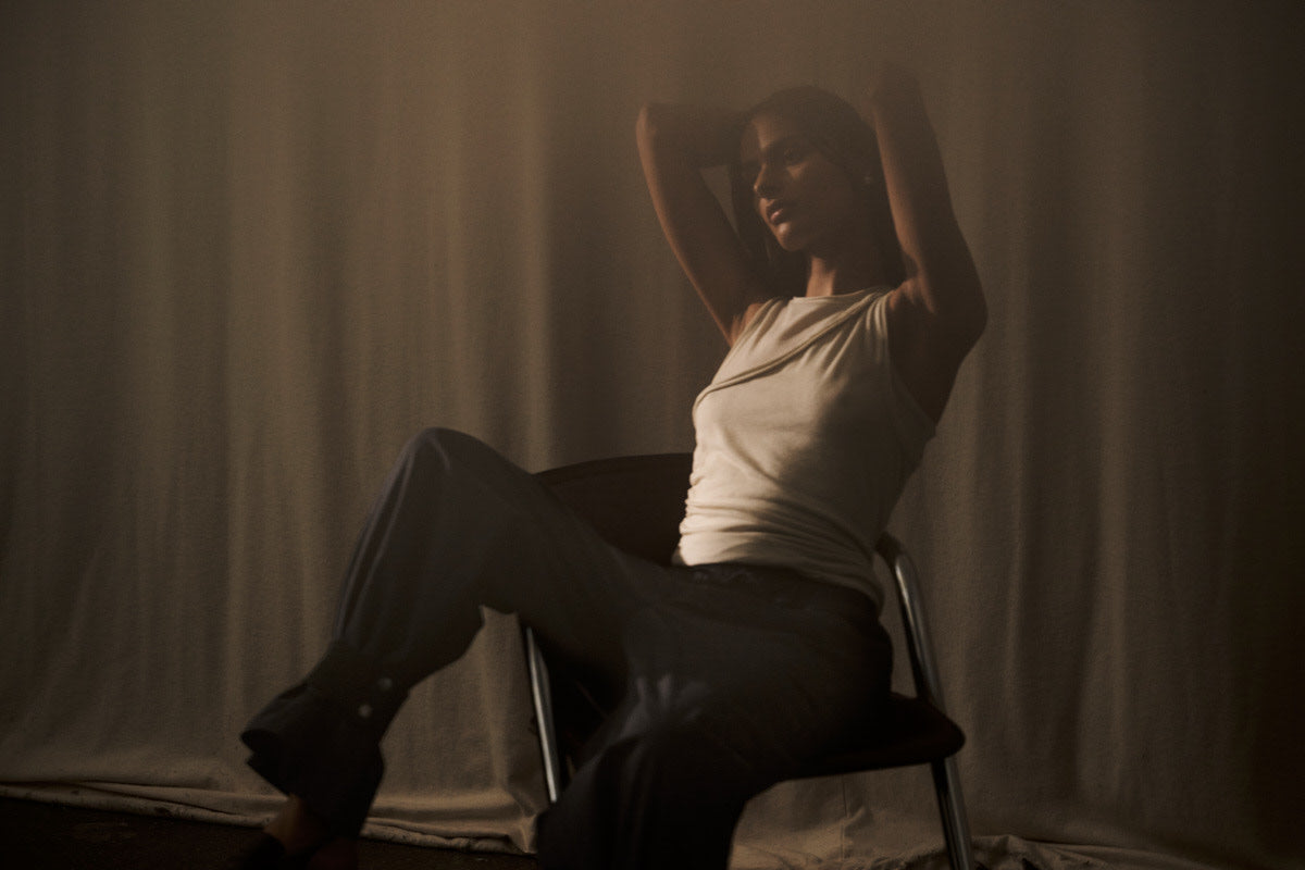 Jamia - Utility cuff detail pants I Sand