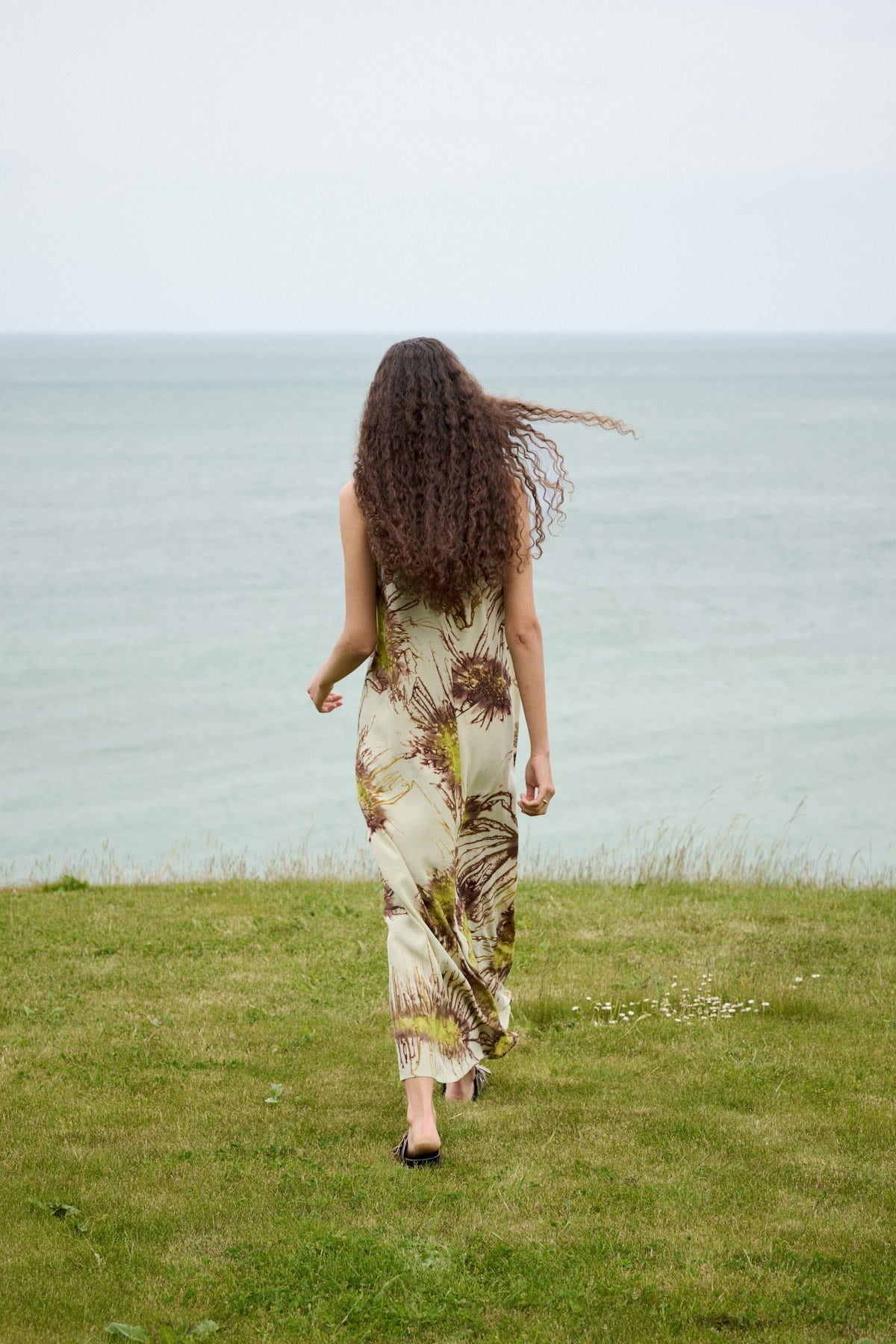 Alpa - Sea urchin long dress I Chartreuse combo 9 - Rabens Saloner - DK