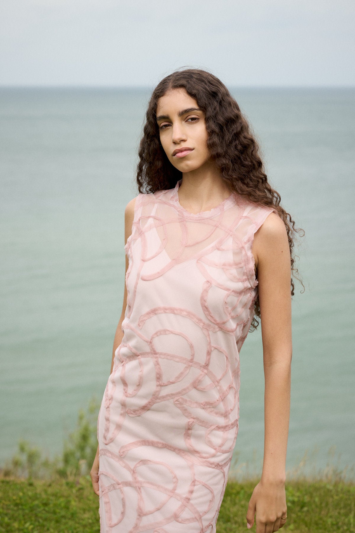 Vita - Scribble long dress I Blush 10 - Rabens Saloner - DK